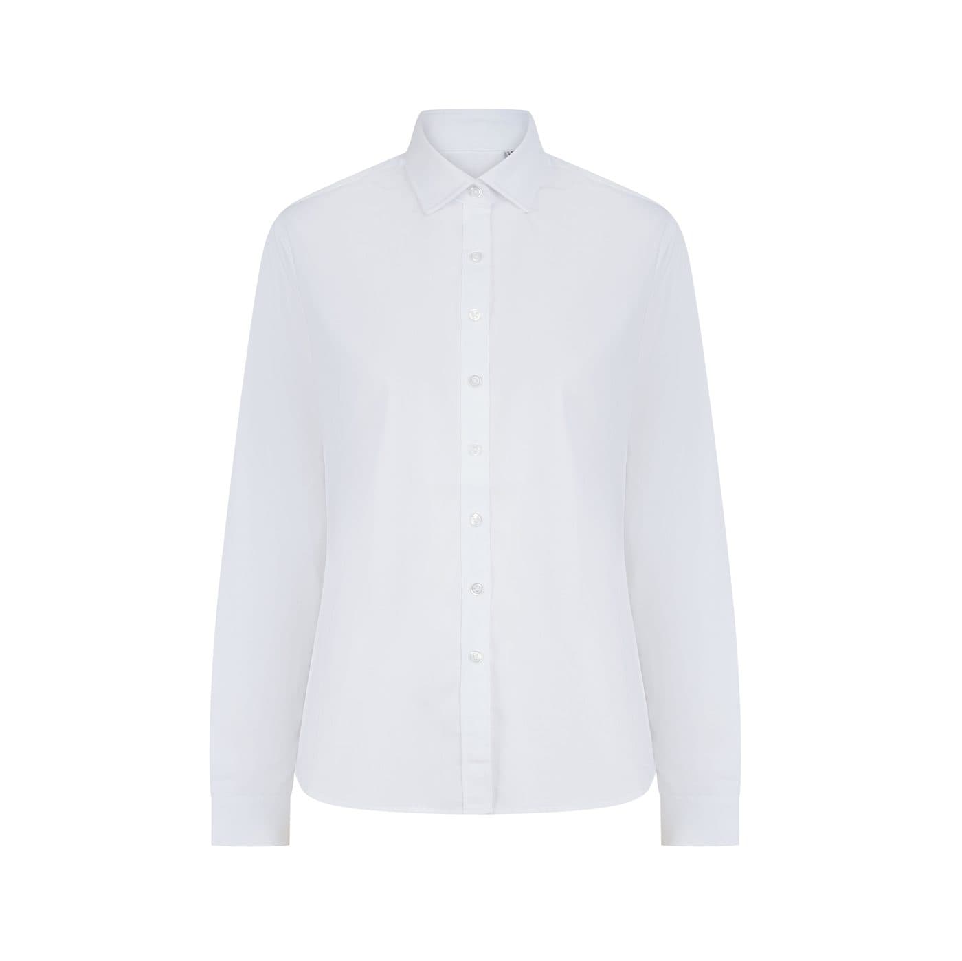 LADIES' LONG SLEEVED 'COTTON FEEL' COOLPLUS® SHIRT coloris Blanc