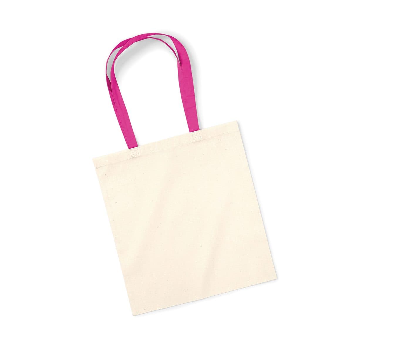 BAG FOR LIFE - CONTRAST HANDLES coloris Naturel / Fuchsia