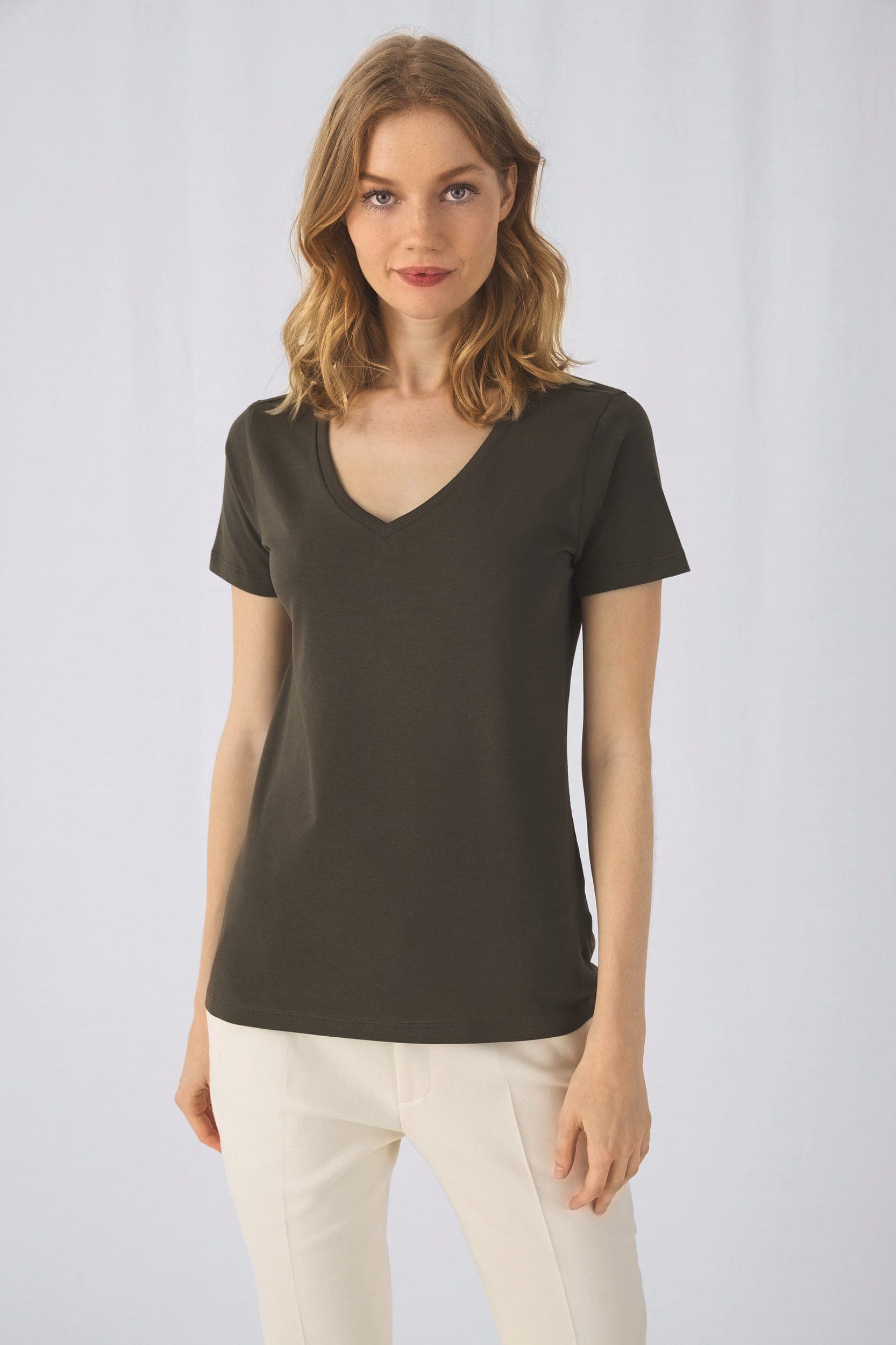 T-shirt Organic Inspire col V Femme