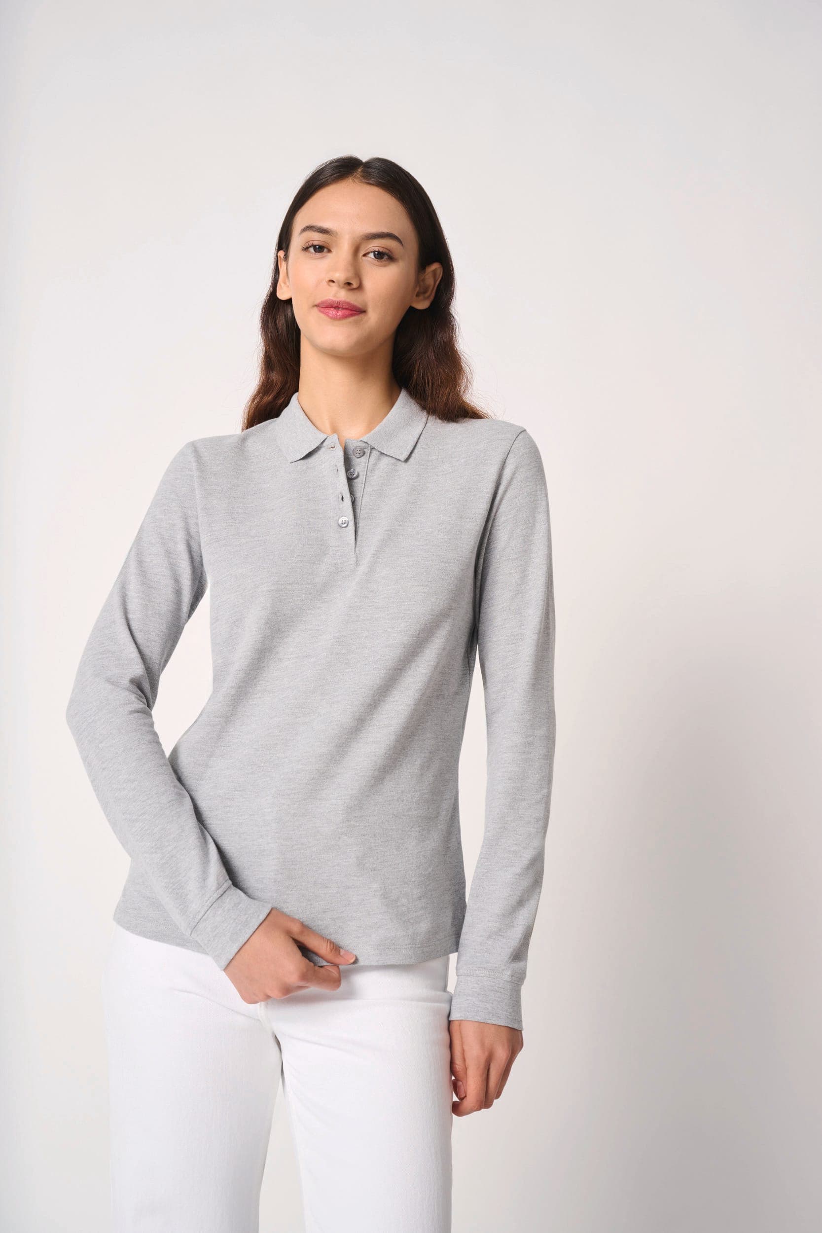 Polo piqué LSL femme en situation