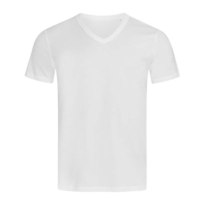 Ben V-neck Unisex T-shirt coloris Blanc