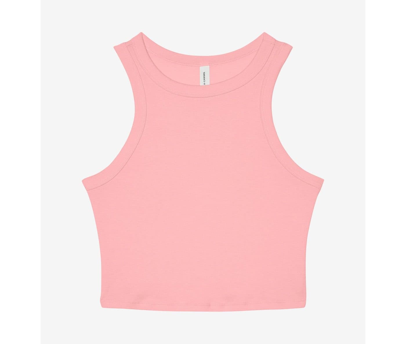 WOMEN'S MICRO RIB RACER TANK coloris Rose chiné