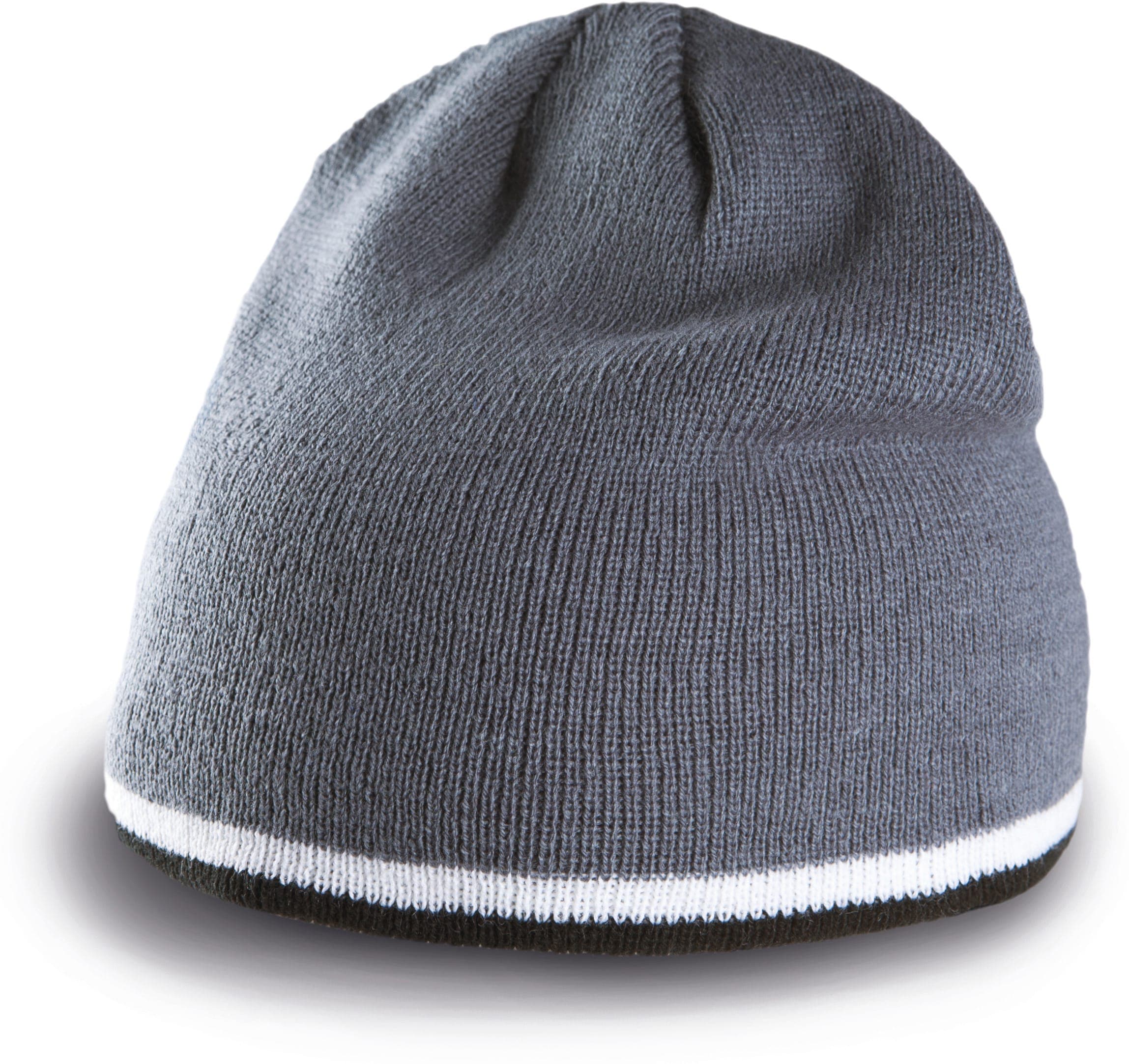Bonnet bande bicolore contrastée en situation