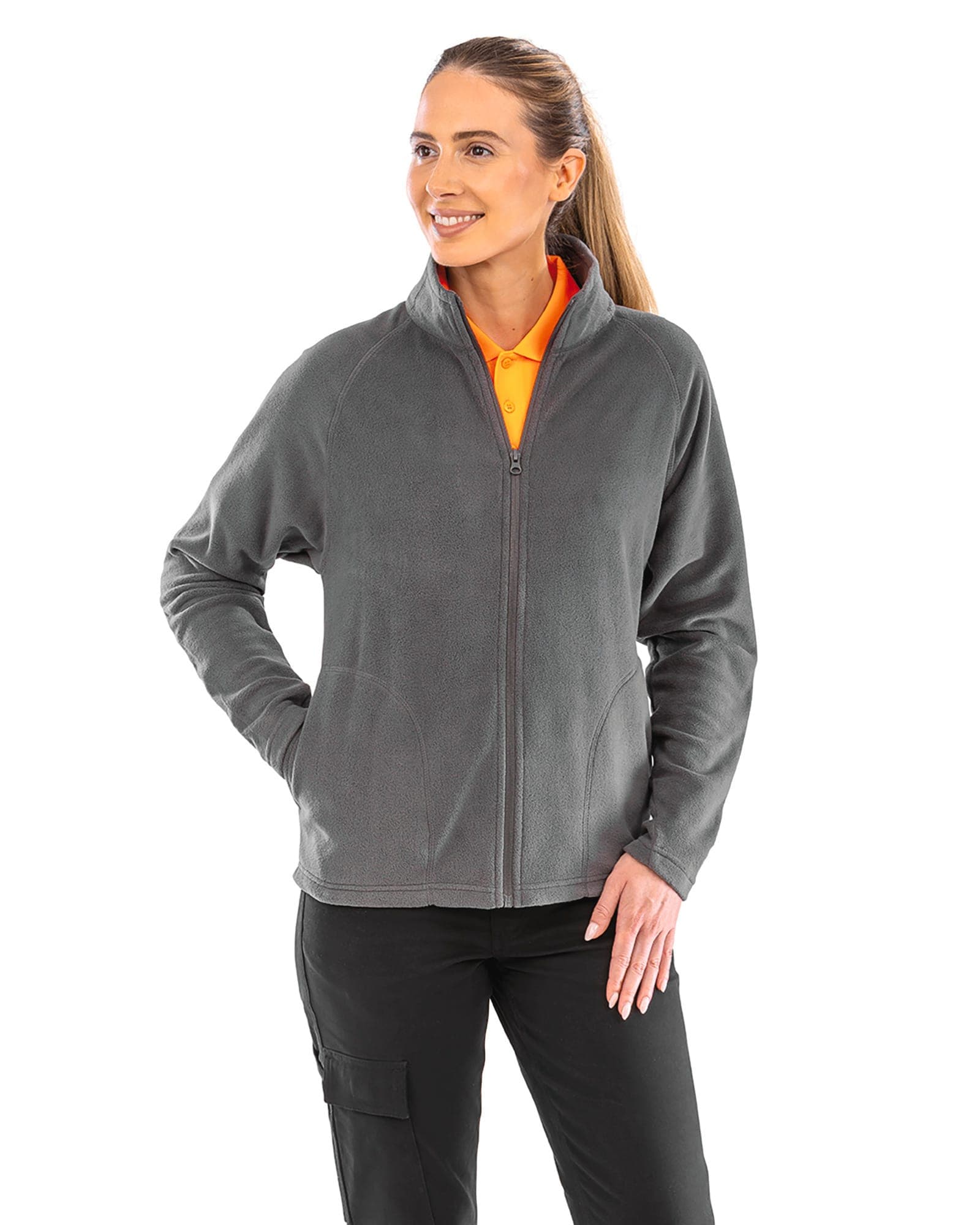Veste micropolaire en situation