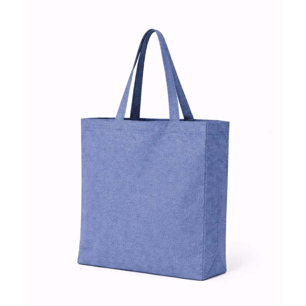 RECYCLED TOTE BAG WITH GUSSET coloris Bleu roi chiné