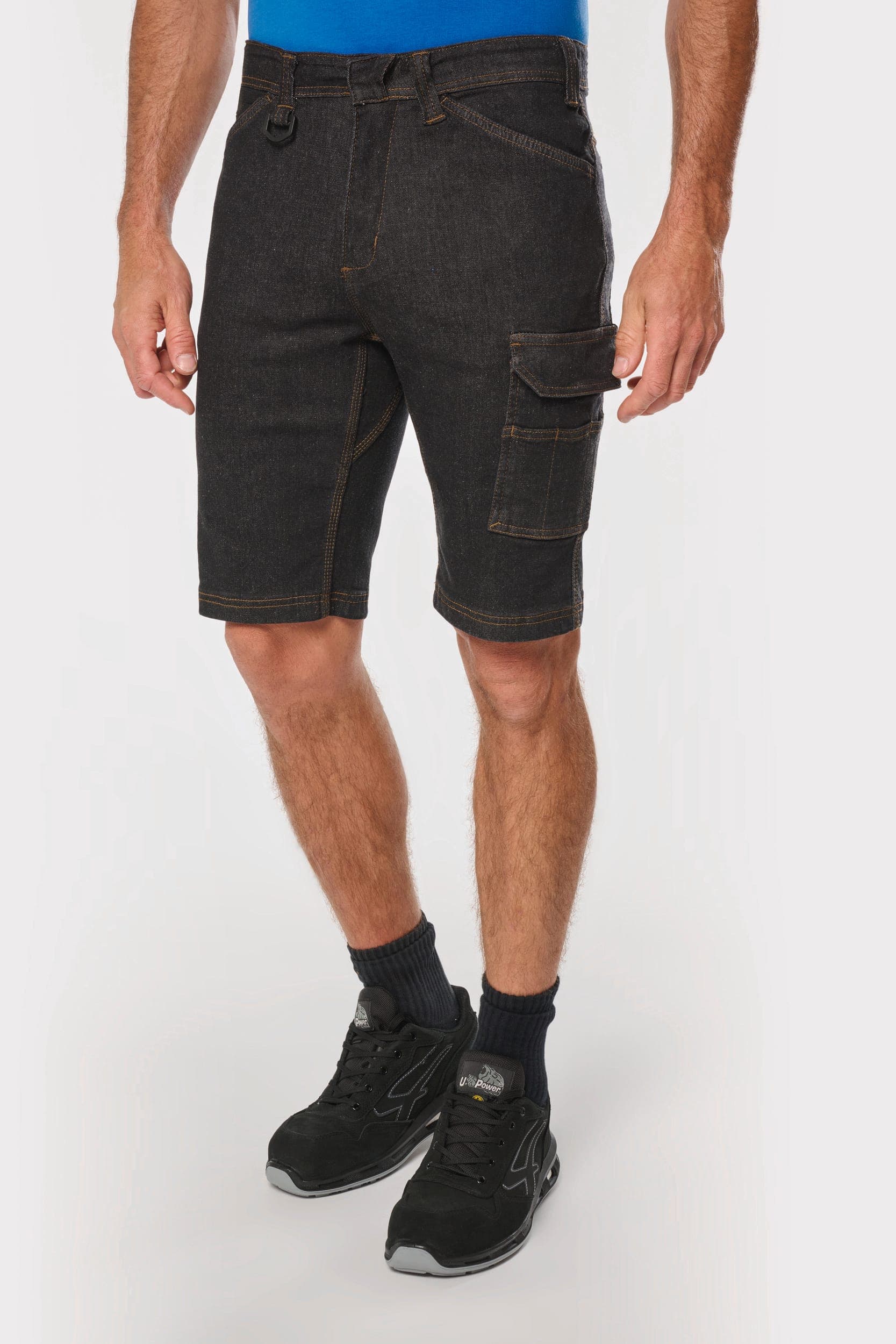 Bermuda denim multipoches homme