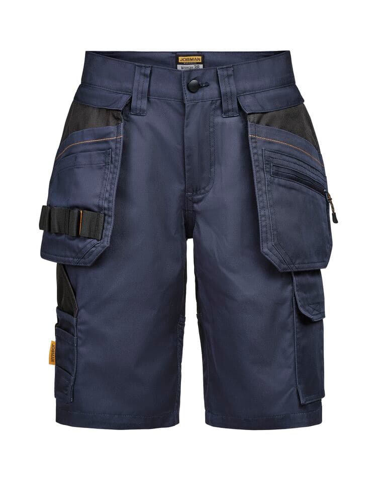 Jobman 2337 Women's Semi Stretch Shorts HP coloris Noir / Bleu marine