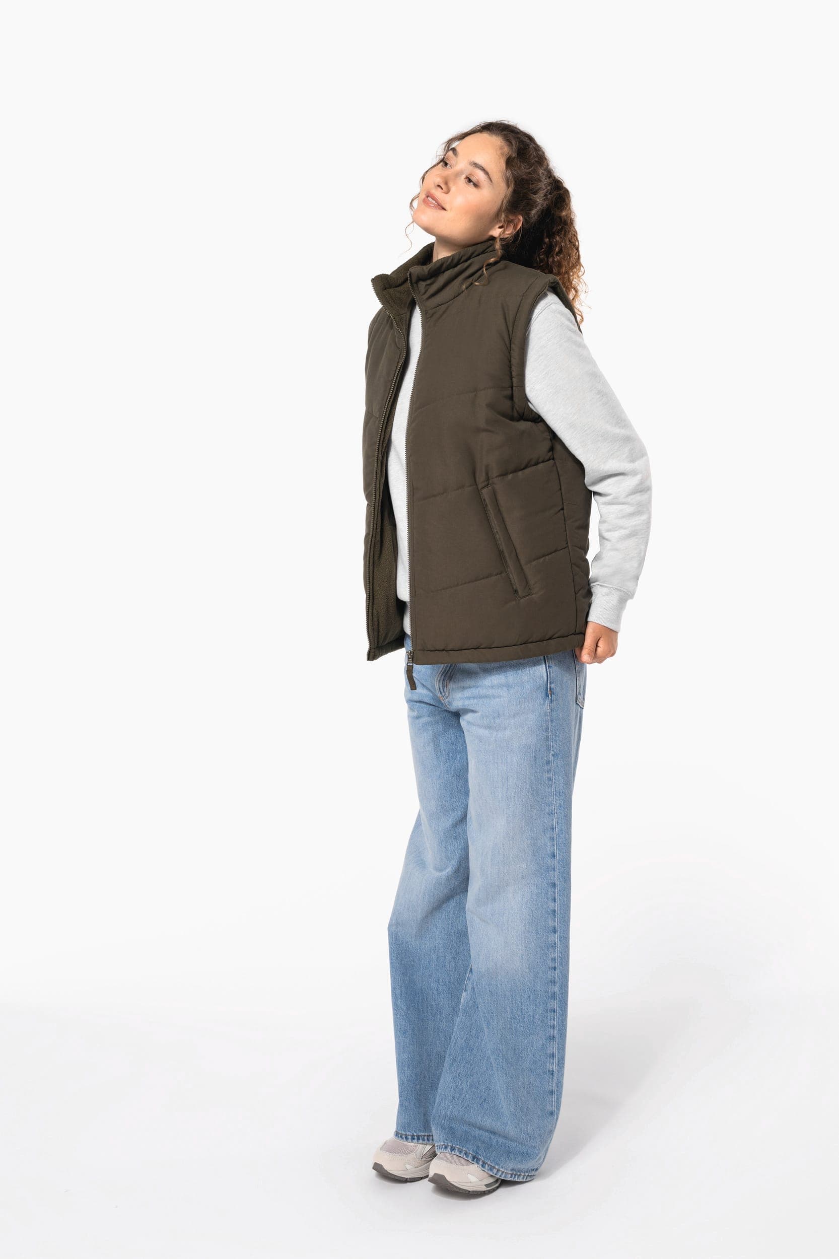 Bodywarmer doublé polaire unisexe en situation