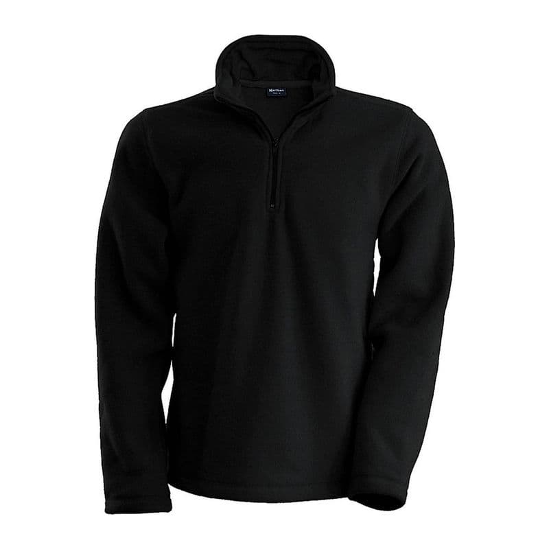ENZO - ZIP NECK MICROFLEECE JACKET coloris Noir