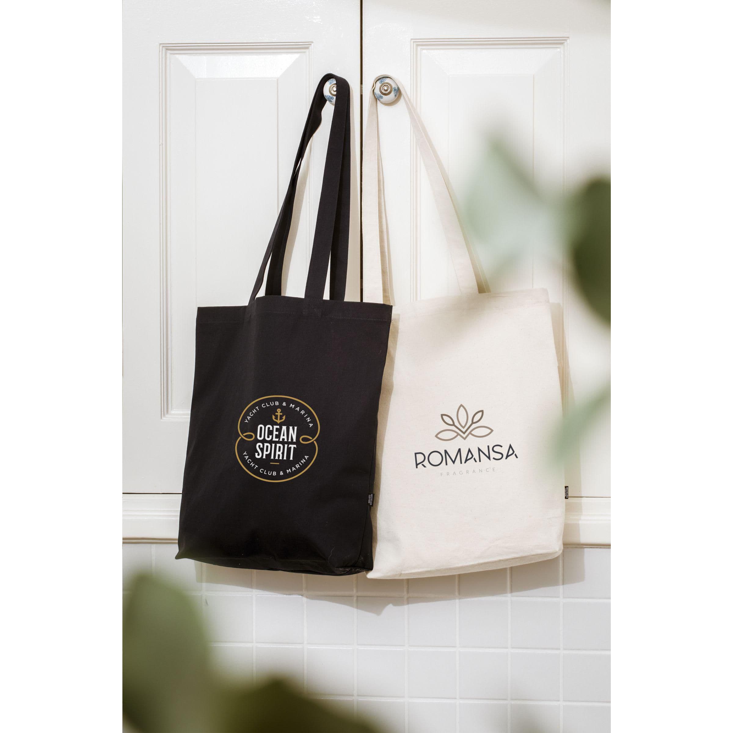 Sac toile GRS recyclée coloré (260 g/m²) en situation