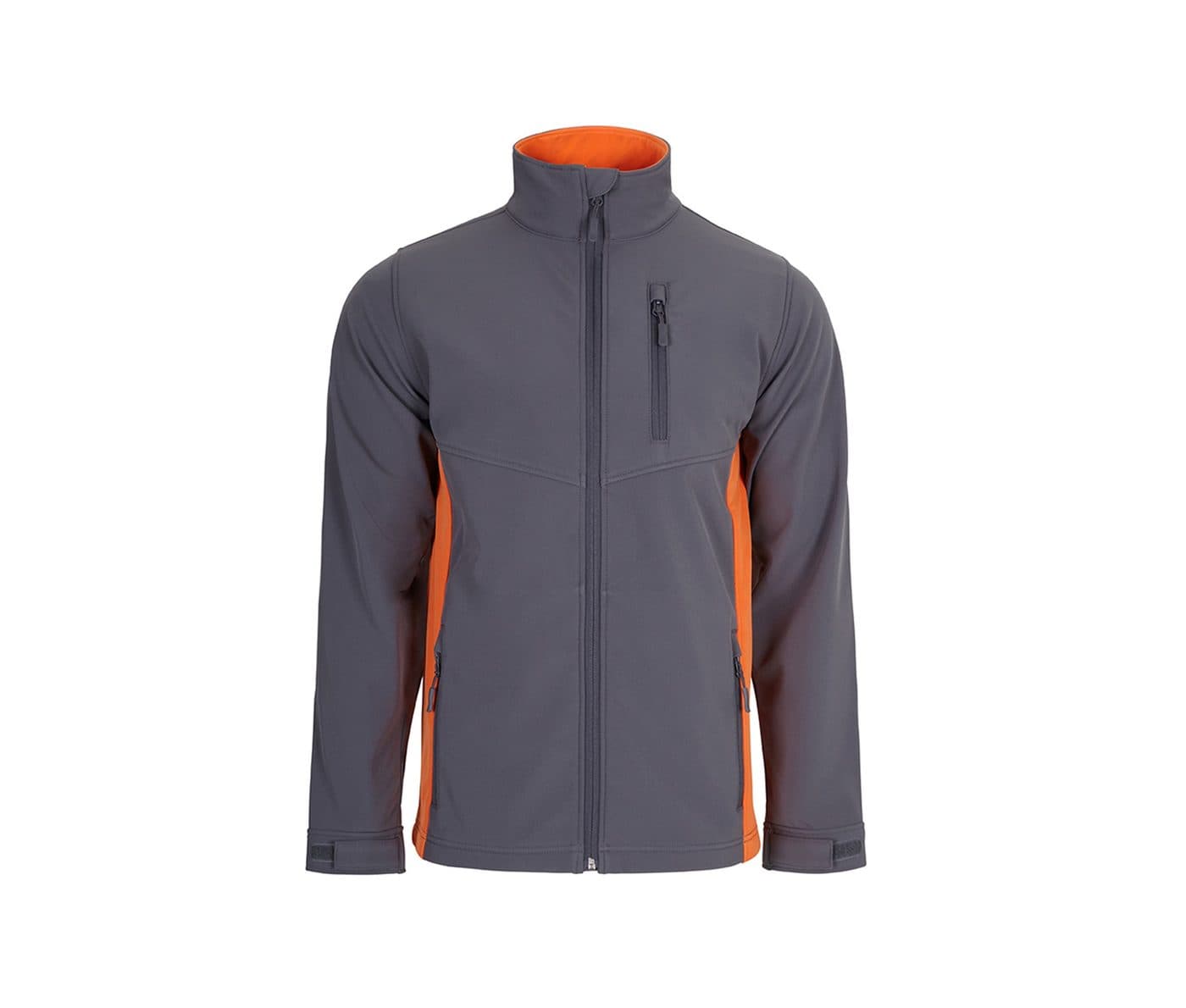 BLOUSON SOFTSHELL BICOLORE coloris Gris / Orange