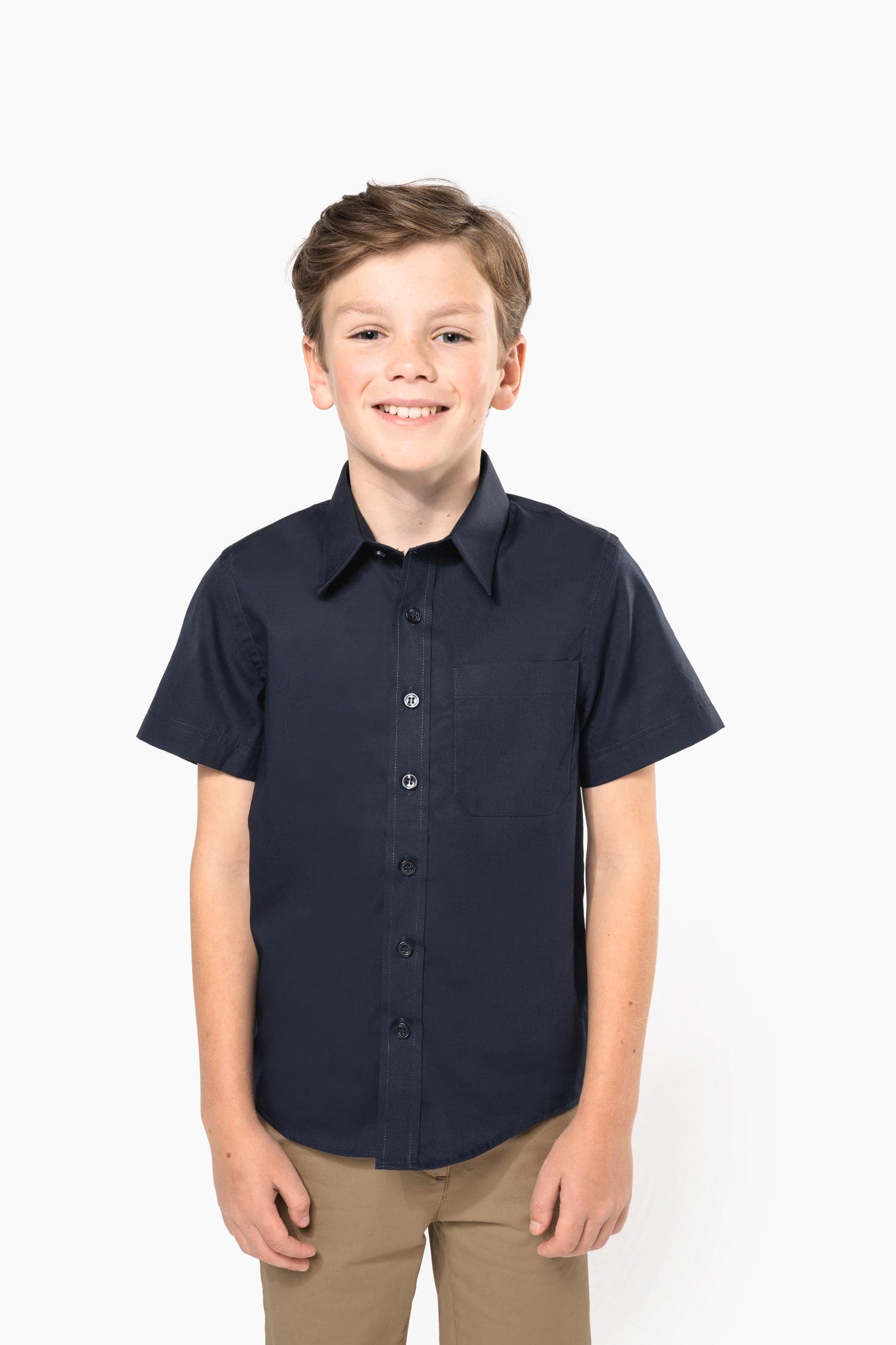 Chemise popeline manches courtes enfant