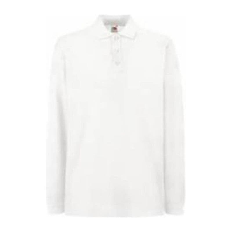PREMIUM LONG SLEEVE POLO coloris Blanc