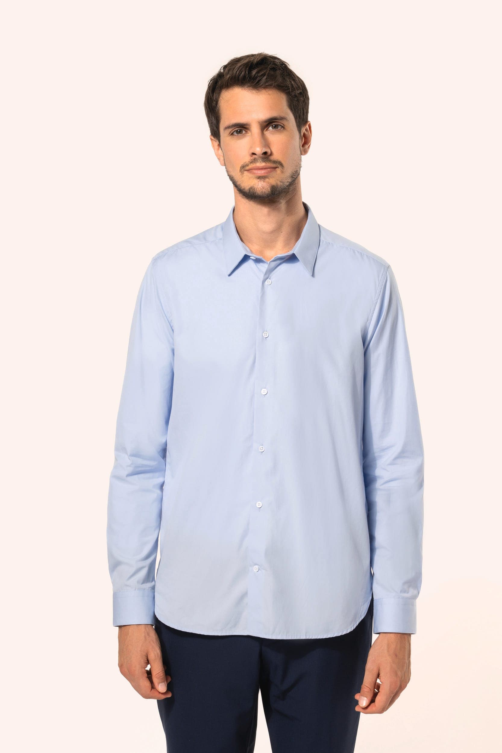 Chemise popeline manches longues homme en situation