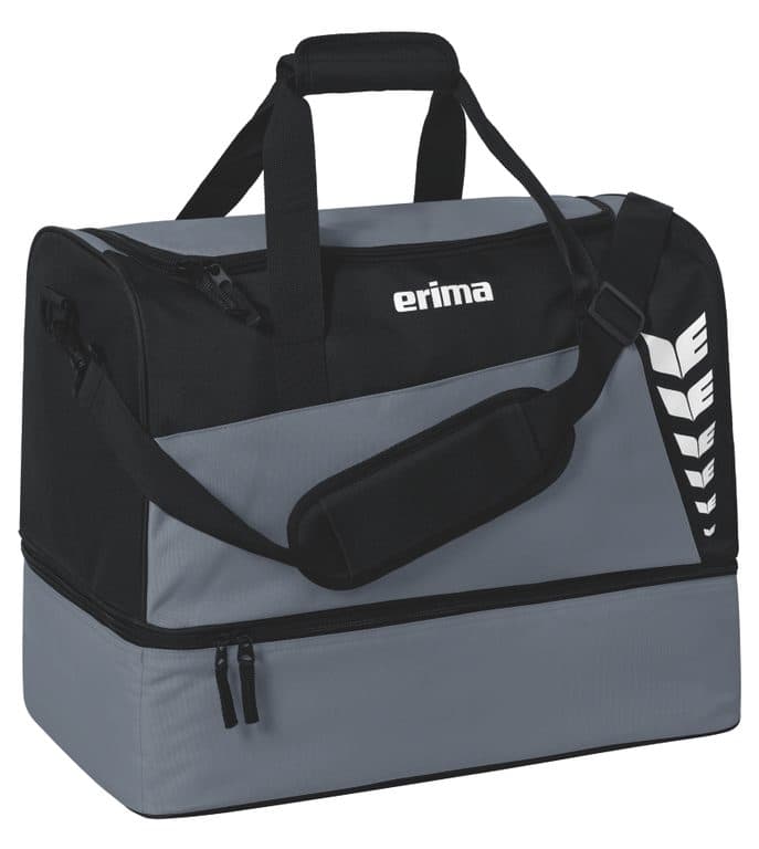 Sac de sport SIX WINGS avec compartiment inférieur coloris Gris ardoise / Noir