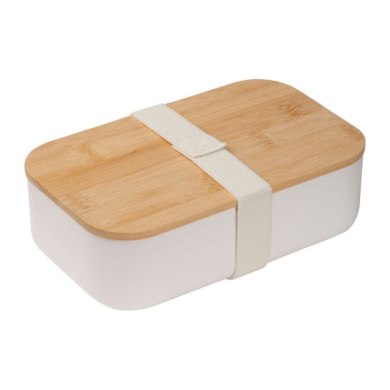 Boîte à lunch avec couvercle en bambou « Stanley » coloris Blanc