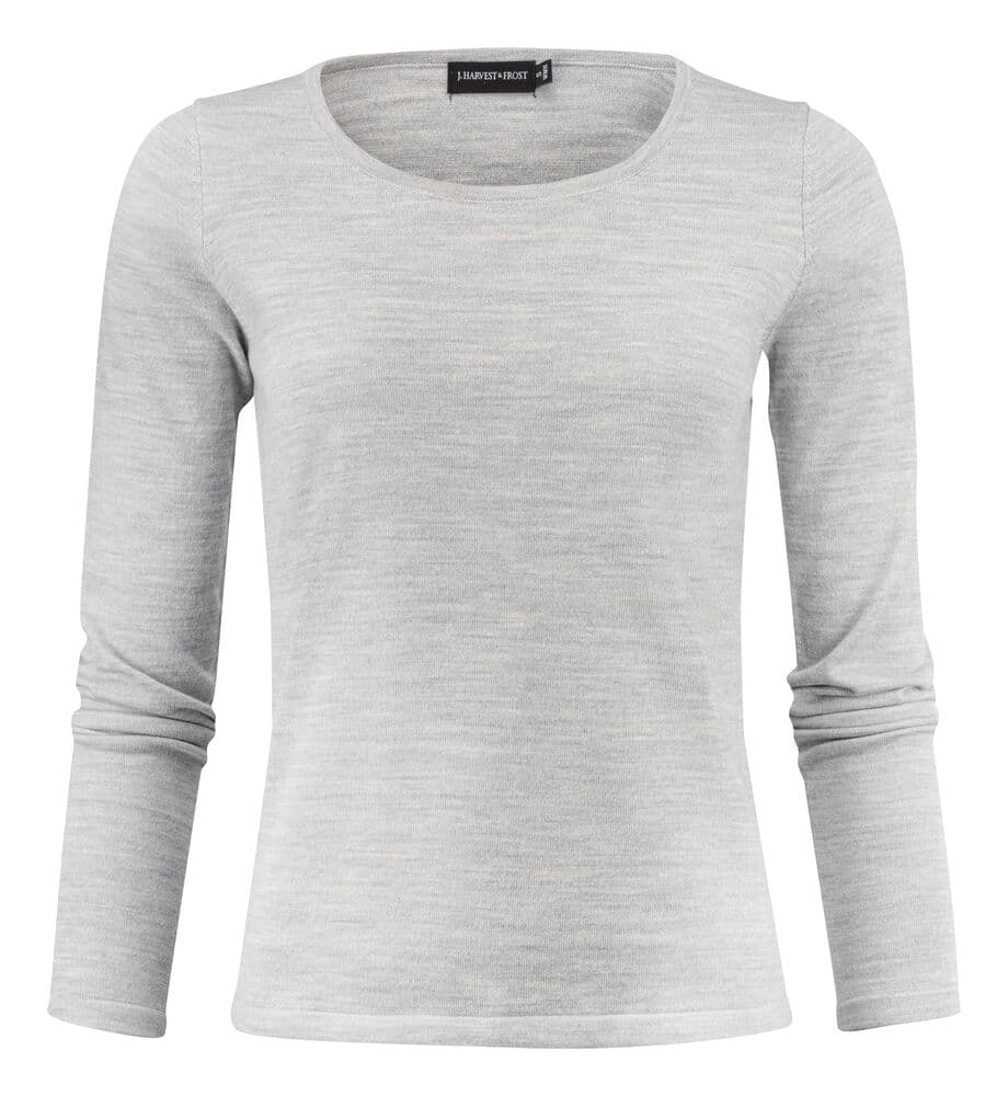 Merino U Pull Tricoté Femmes coloris Mélange Gris Clair