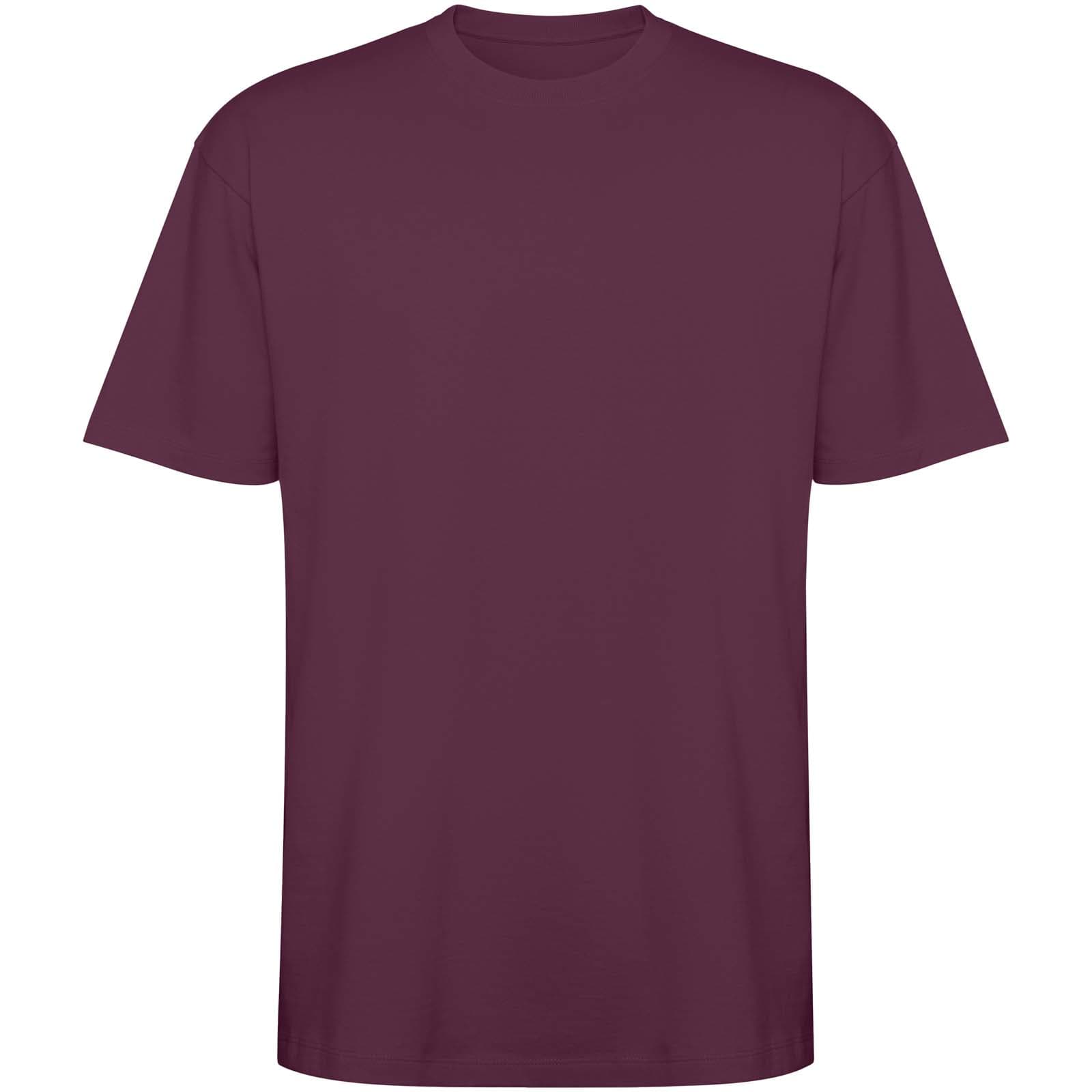 T-shirt de 210 g/m² Bull unisexe oversize à manches courtes coloris Rouge prune