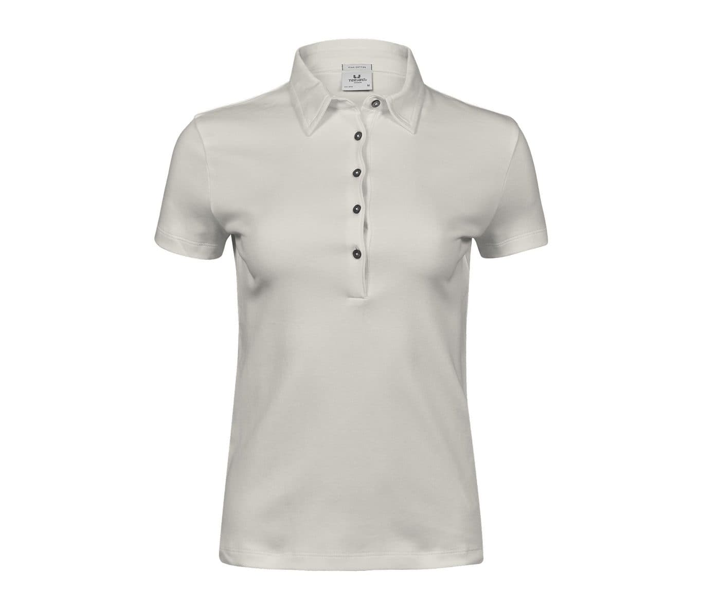 LADIES PIMA COTTON POLO coloris Gris ciment