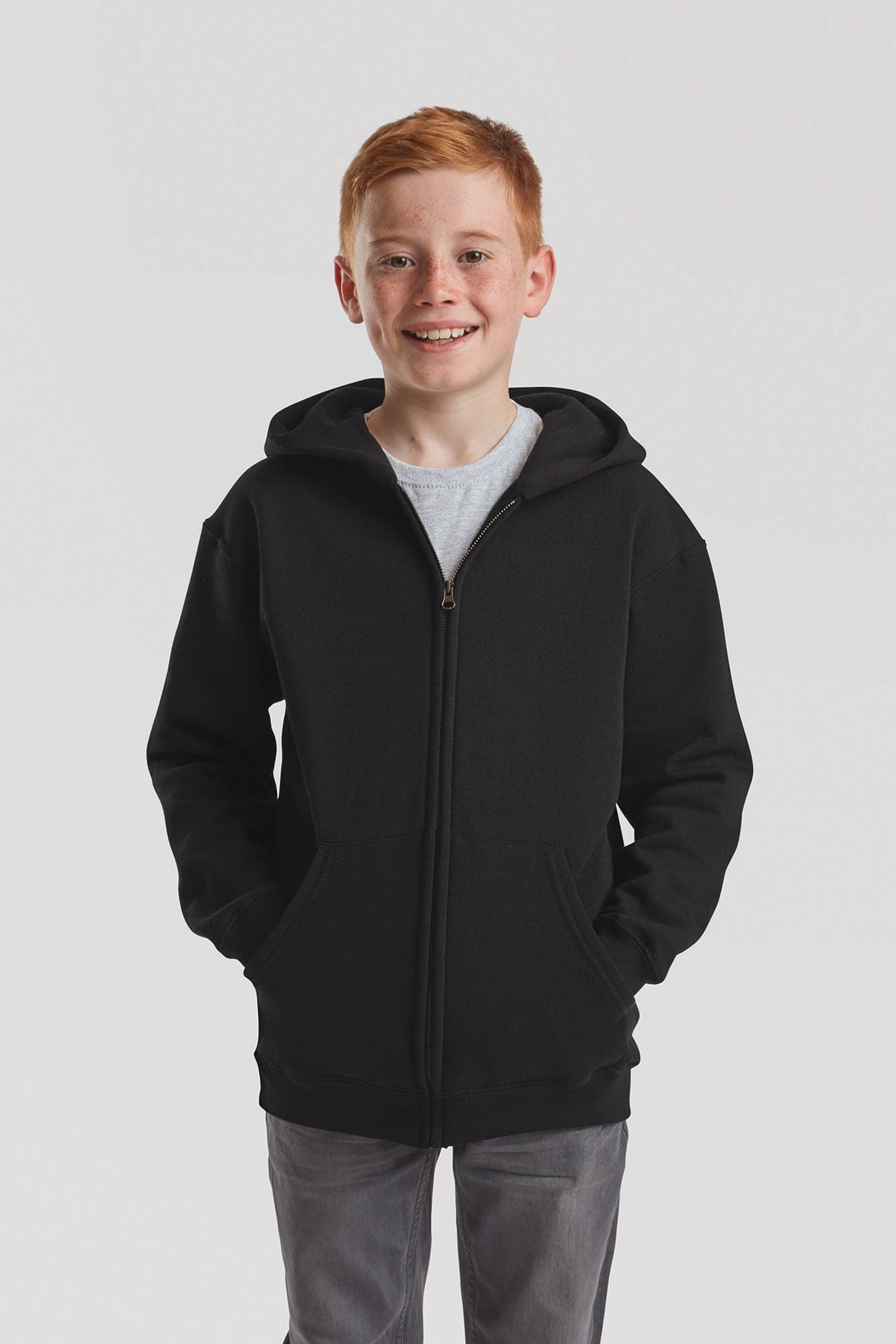 Sweat-shirt enfant zippé capuche Classic (62-045-0) en situation