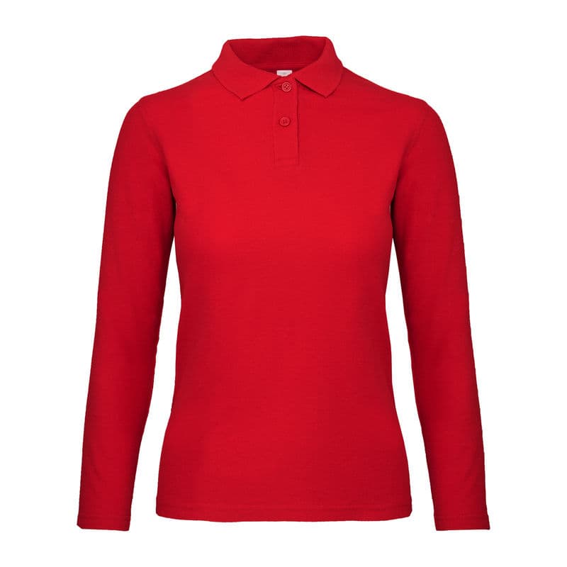 B&C ID.001 LSL /WOMEN coloris Rouge
