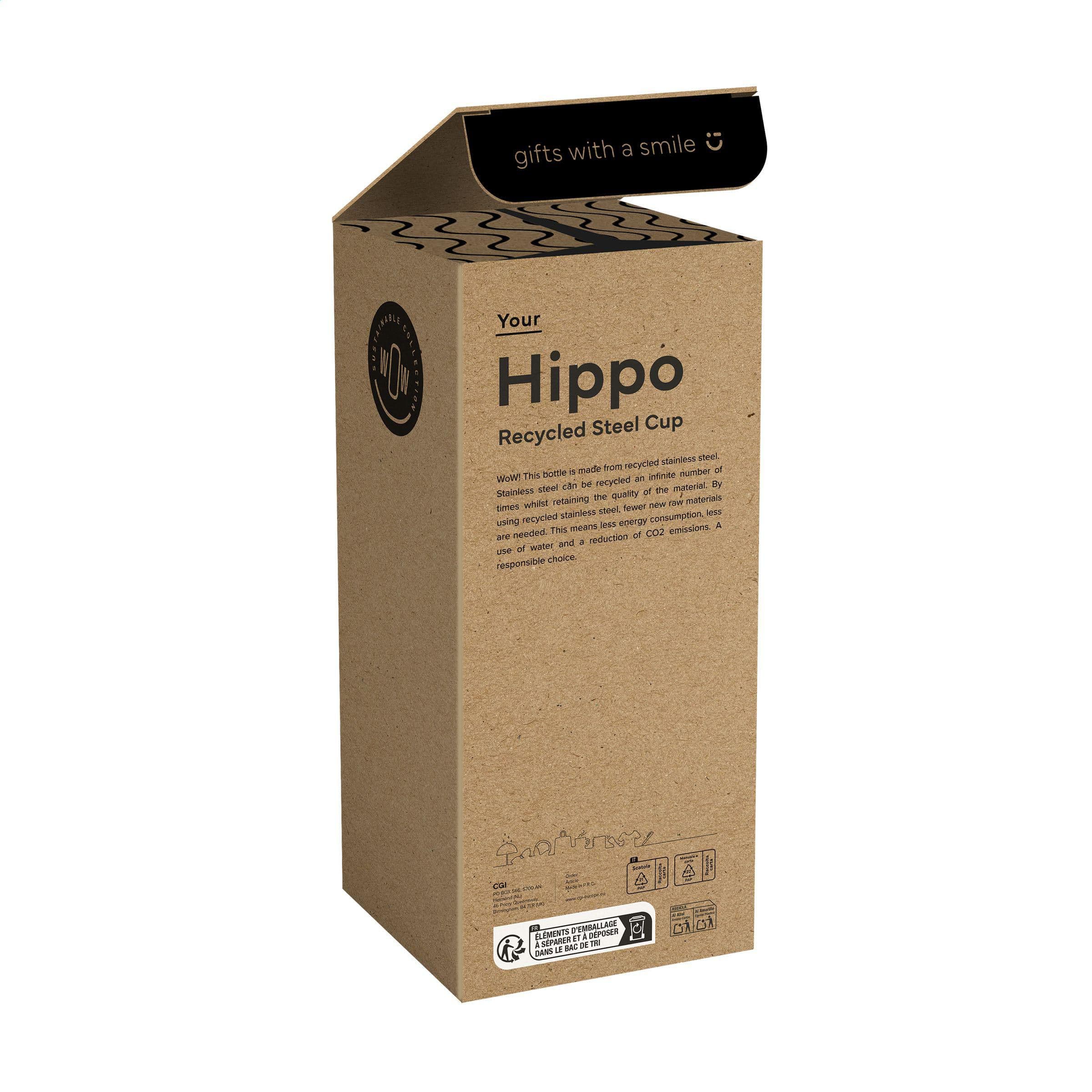Gobelet Hippo acier recyclé 900 ml en situation