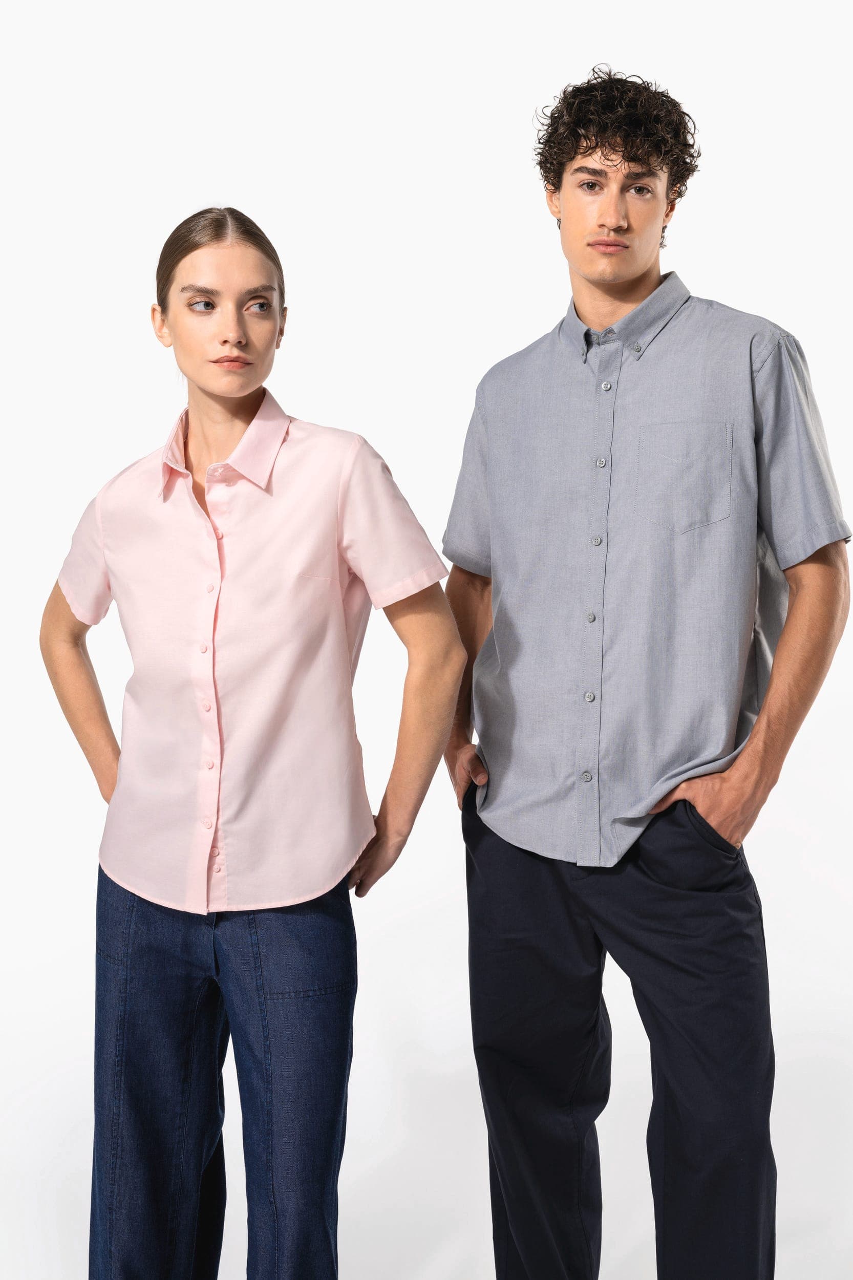 Chemise Oxford manches courtes en situation