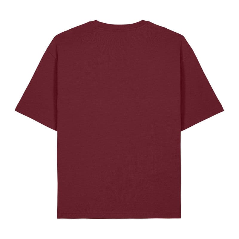The iconic mid-light unisex relaxed t-shirt coloris Bordeaux