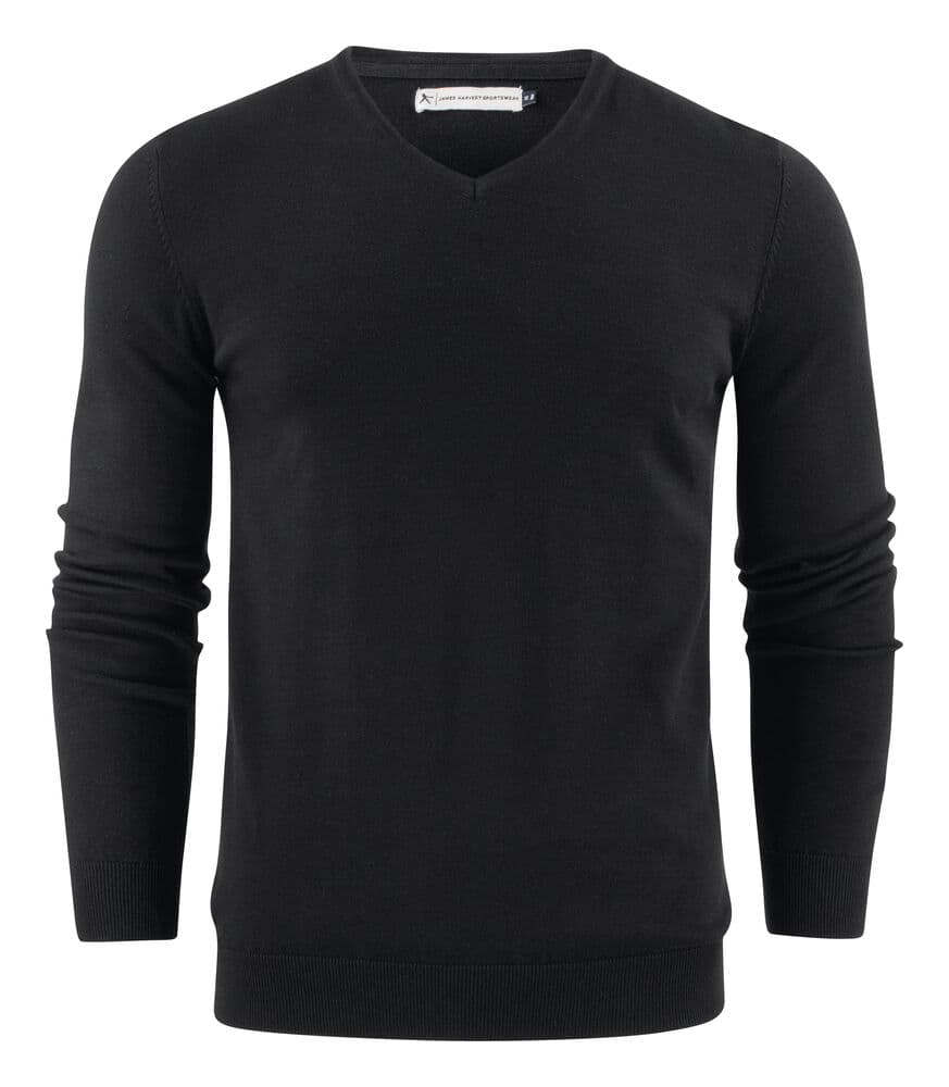 Pull Tricoté Encolure V Ashland Homme coloris Noir