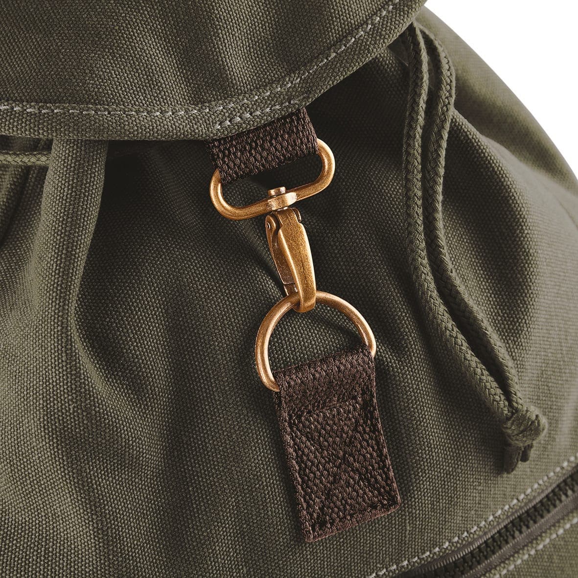 Sac à dos vintage en toile en situation