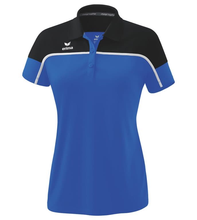 Polo CHANGE by erima coloris Bleu roi / Noir / Blanc