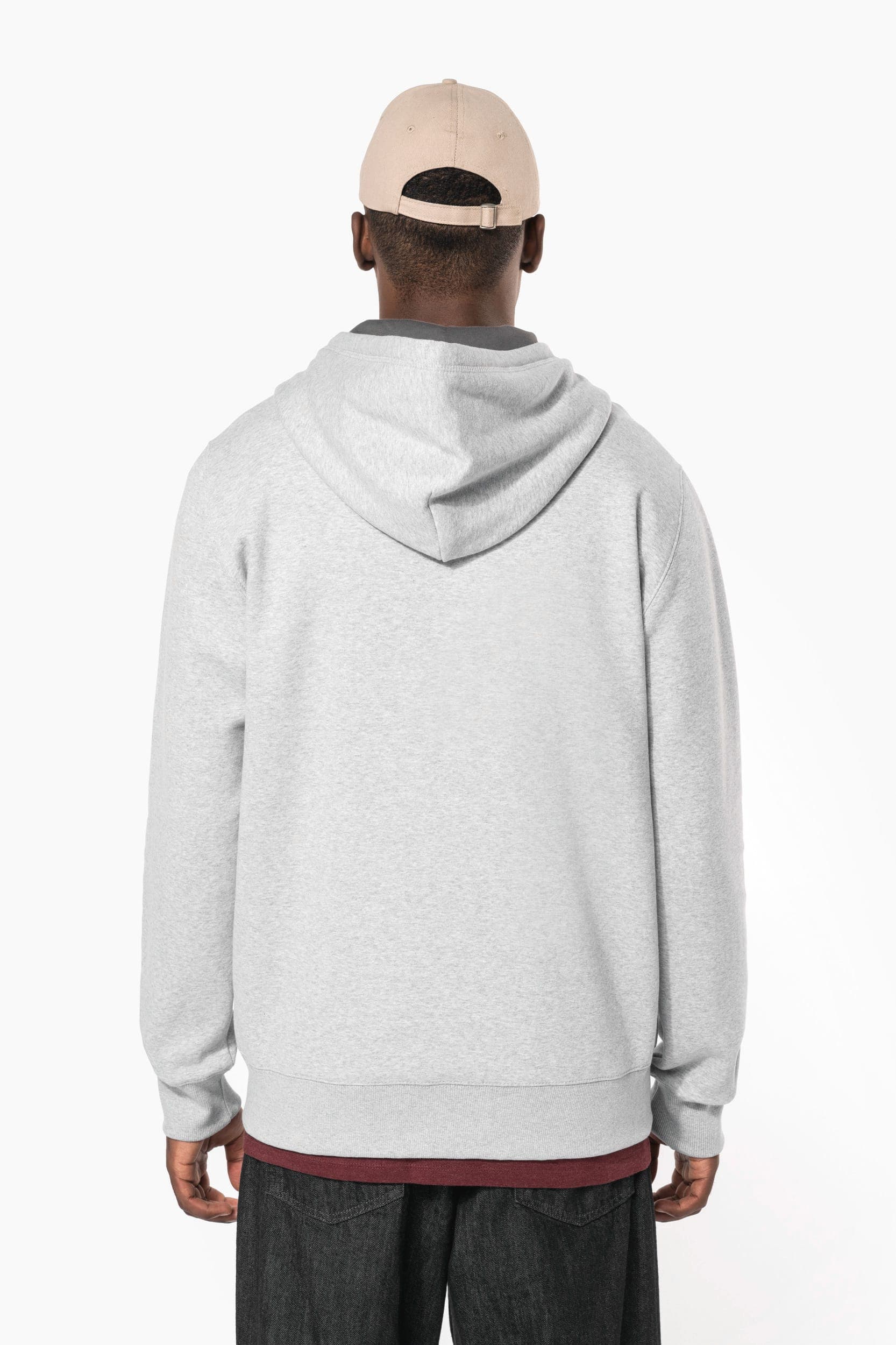 Sweat-shirt zippé capuche unisexe en situation