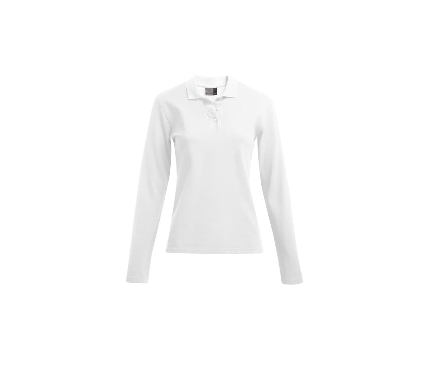 WOMEN’S LONG SLEEVE HEAVY POLO coloris Blanc