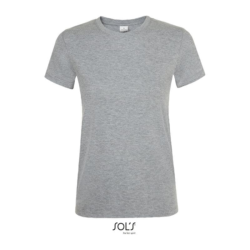 SOL'S REGENT WOMEN - ROUND COLLAR T-SHIRT coloris Gris chiné