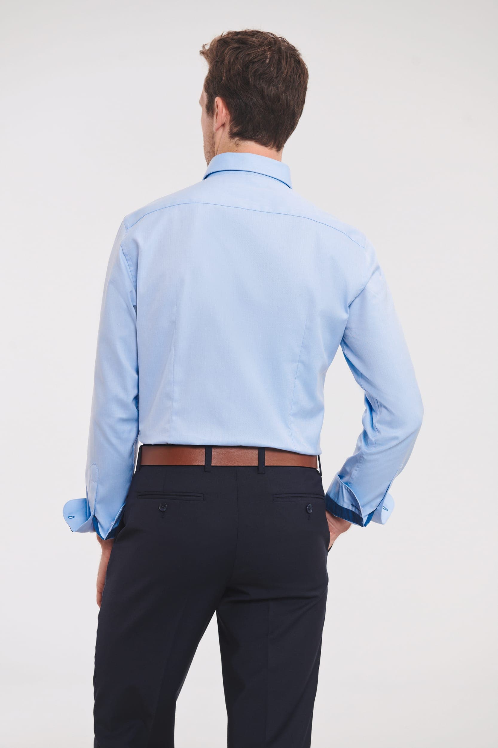 Chemise à motifs chevrons manches longues en situation