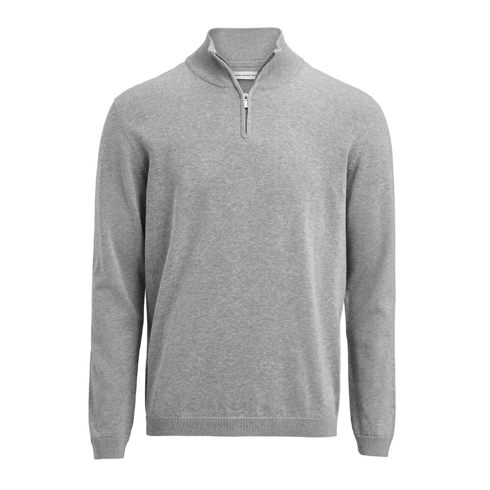 Pull Tricoté Demi-Zip Ashland Unisexe coloris Gris Mélangé
