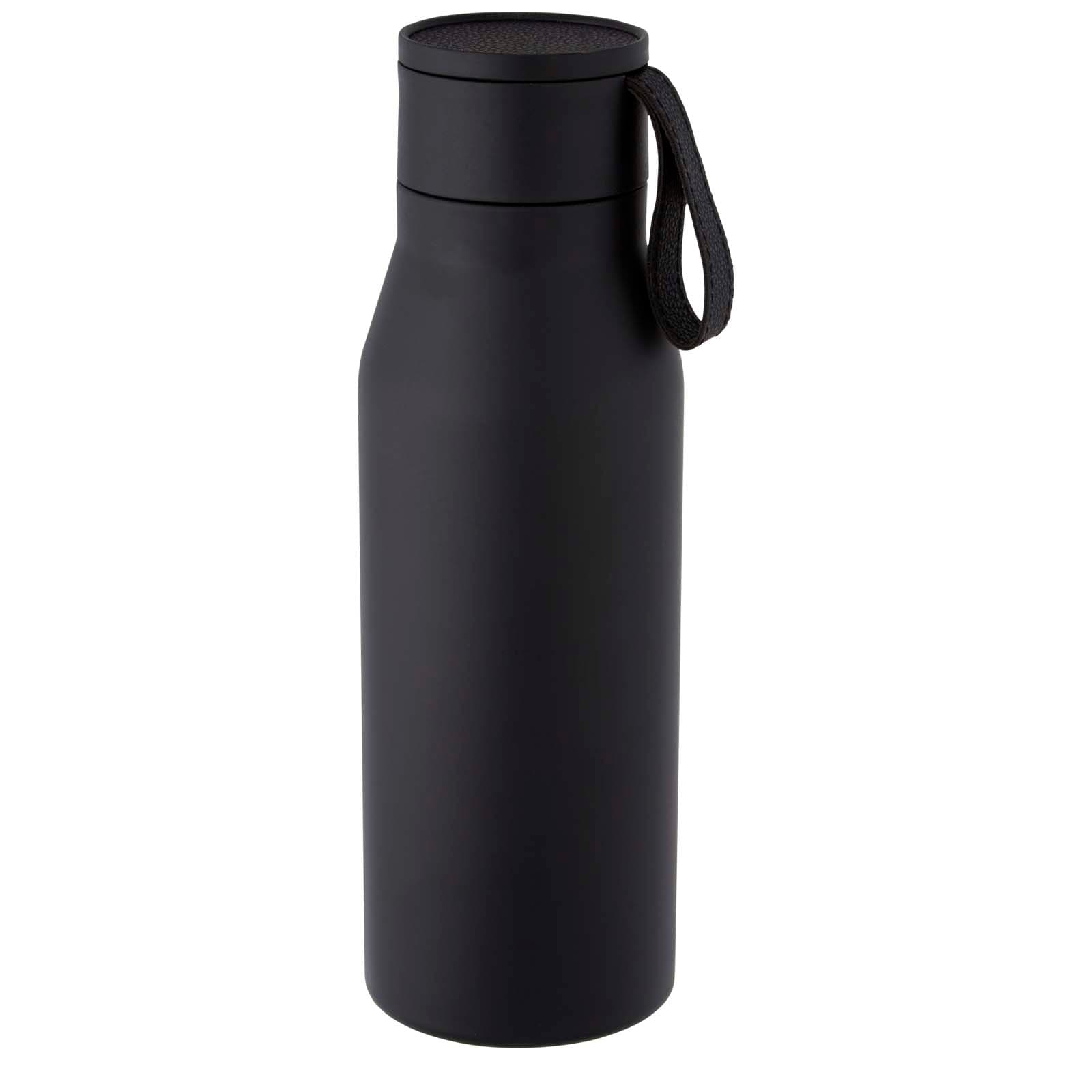 Bouteille Ljungan de 500 ml en acier inoxydable avec isolation par le vide et couche de cuivre coloris Noir