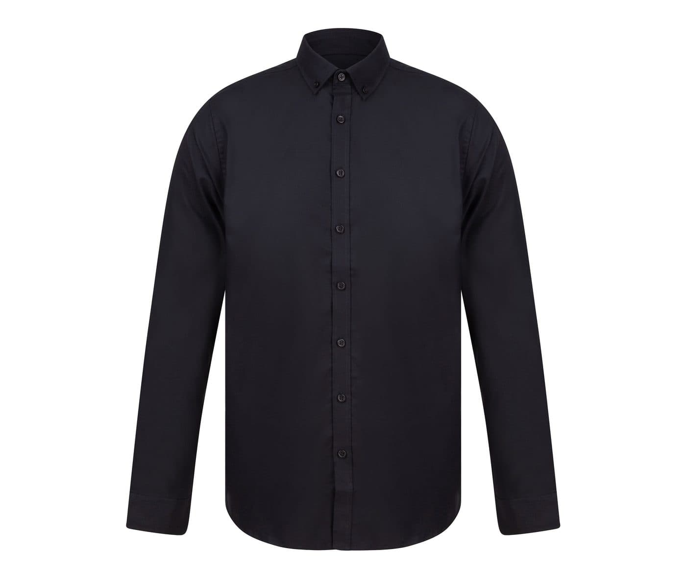 MODERN OXFORD LONG SLEEVED SHIRT - SLIM FIT coloris Noir