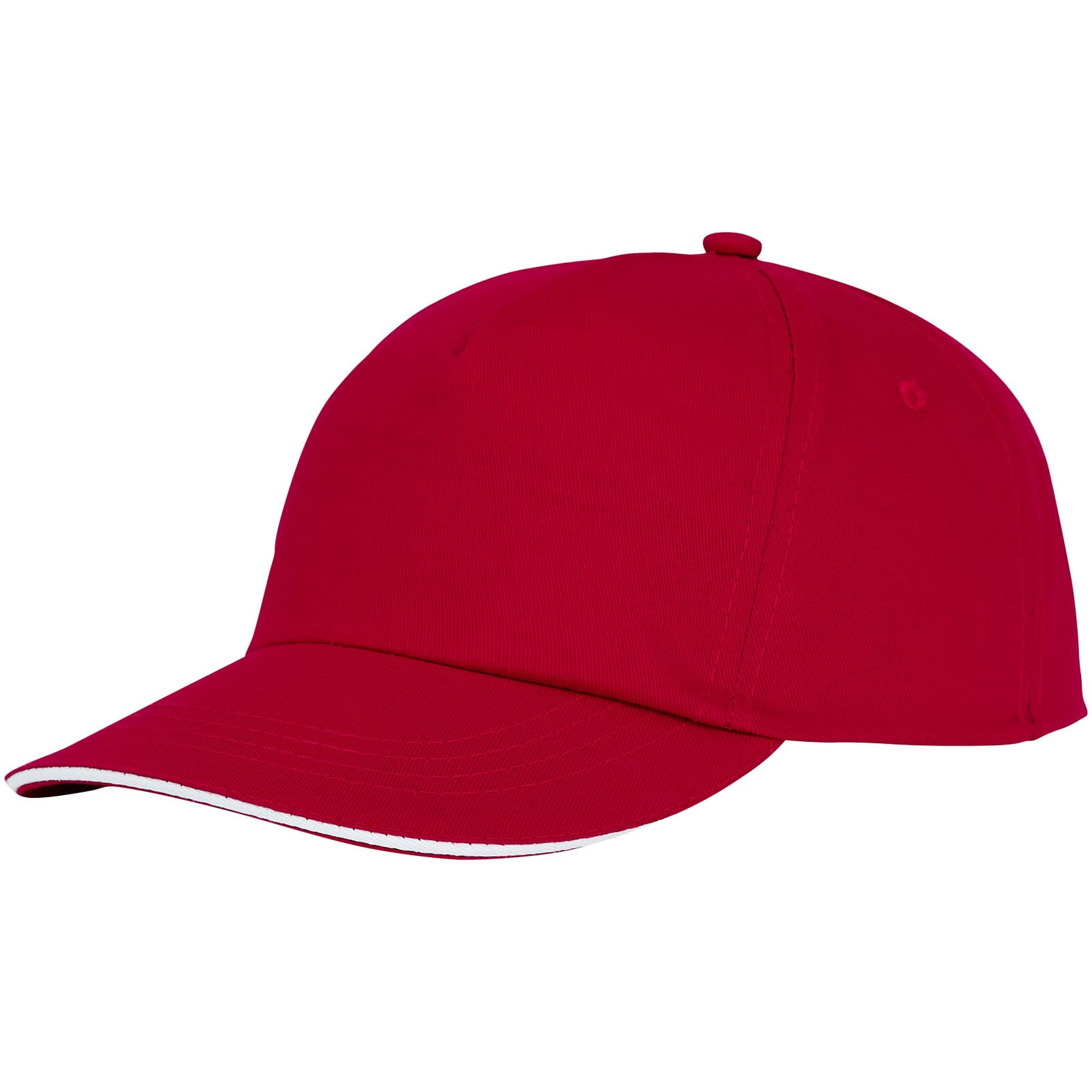 Casquette sandwich 5 panneaux de 175 g/m² Styx coloris Rouge