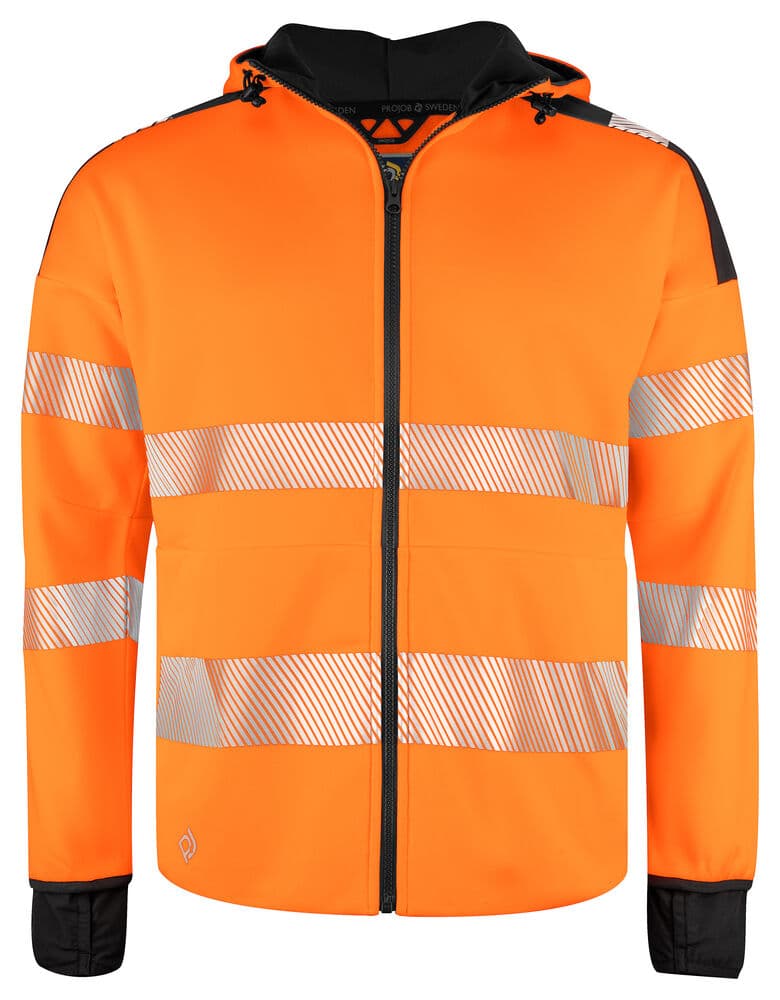 6110 HOODIE SIGNALISATION EN ISO 20471 CLASSE 3 coloris Orange / Noir