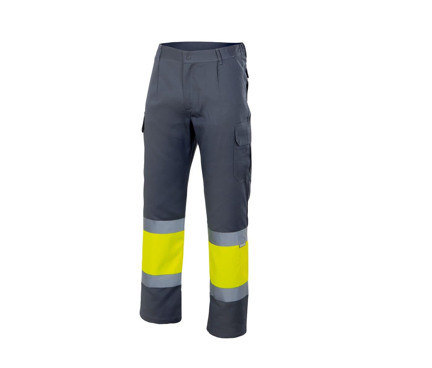 PANTALON BICOLORE HAUTE VISIBILITÉ coloris Gris / Jaune fluo