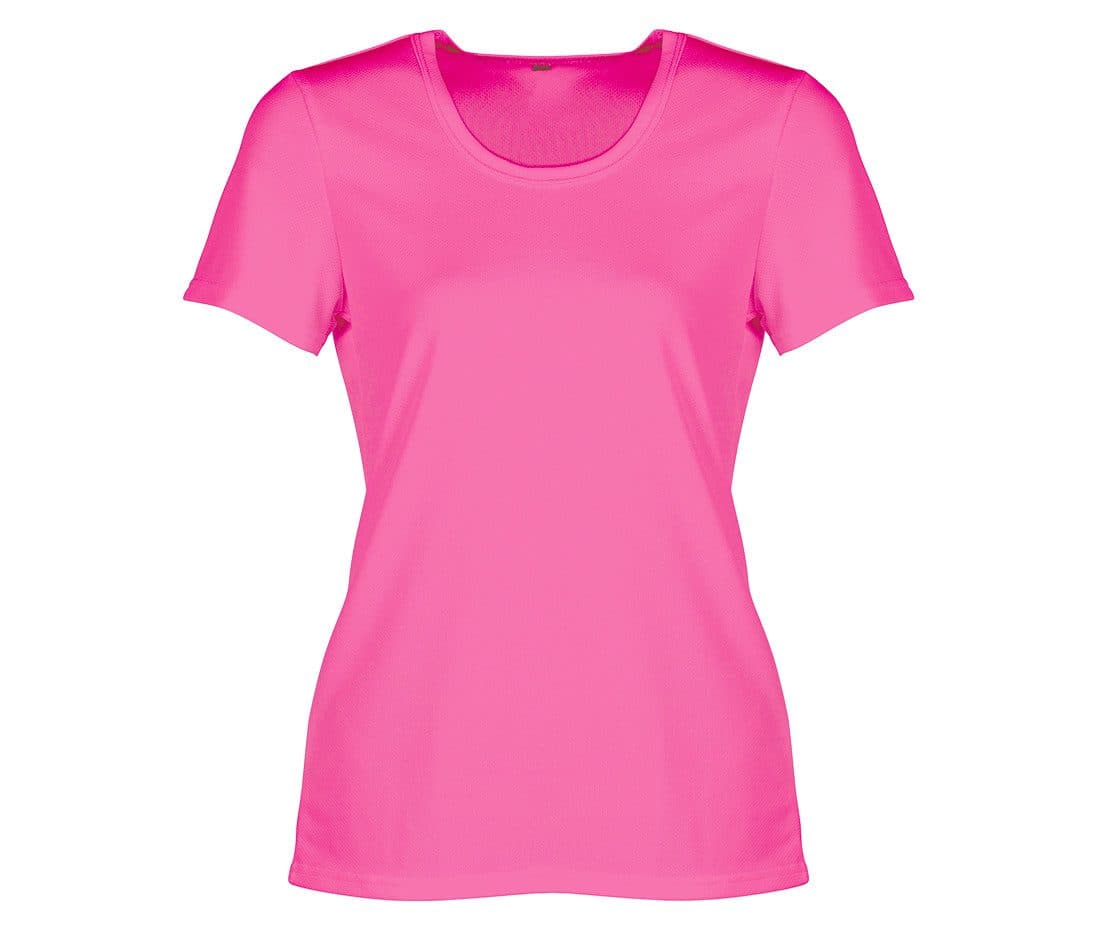 LADIES' NO LABEL SPORT TEE-SHIRT coloris Rose fluo