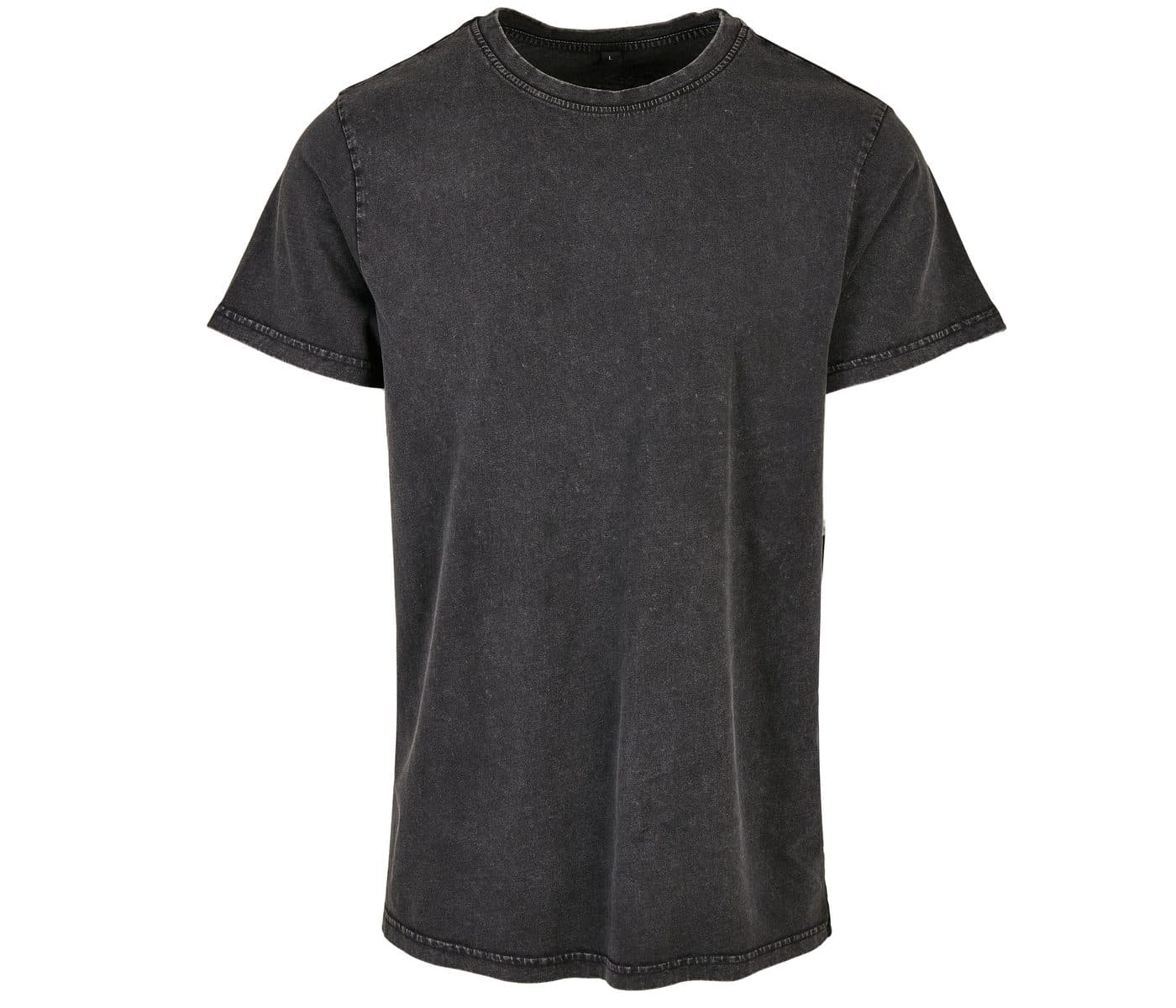 ACID WASHED ROUND NECK TEE coloris Noir