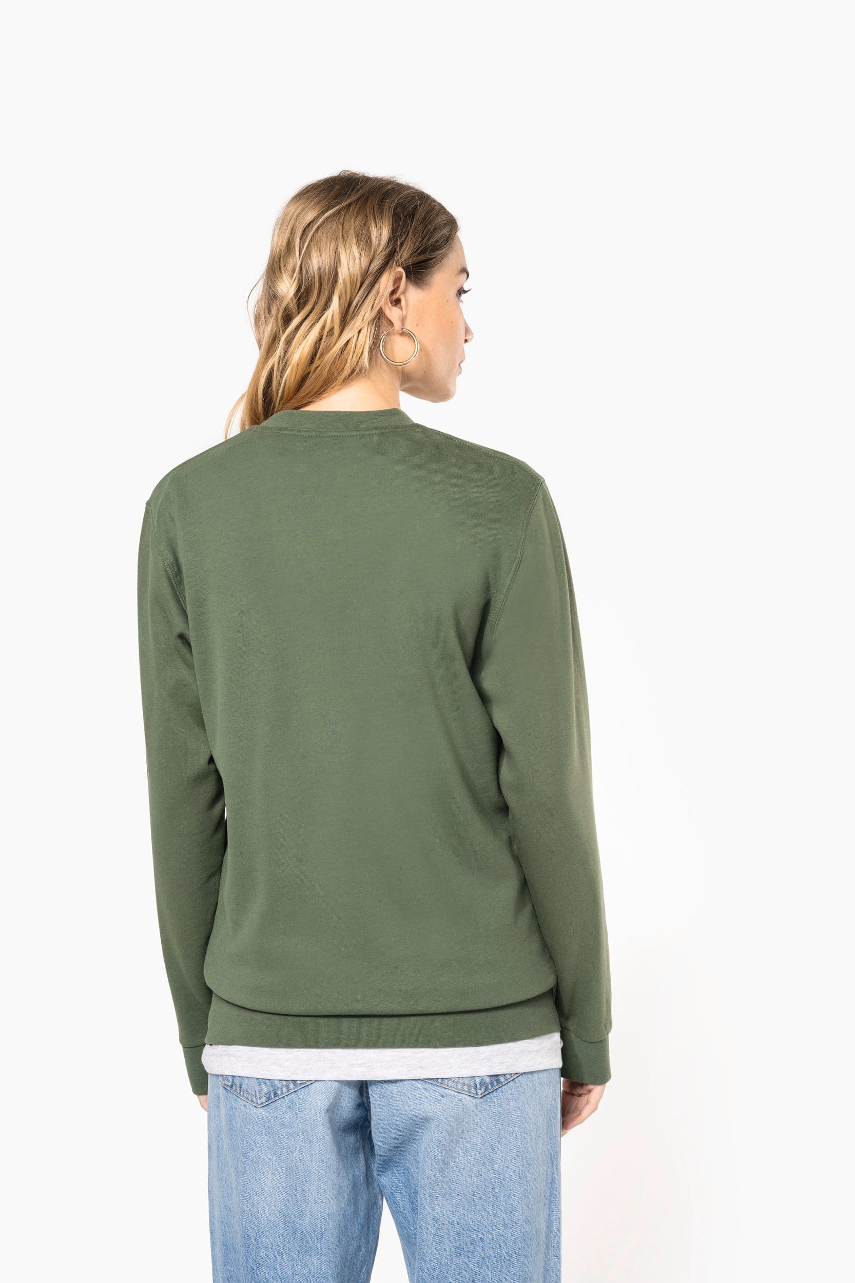 Sweat-shirt col rond unisexe en situation