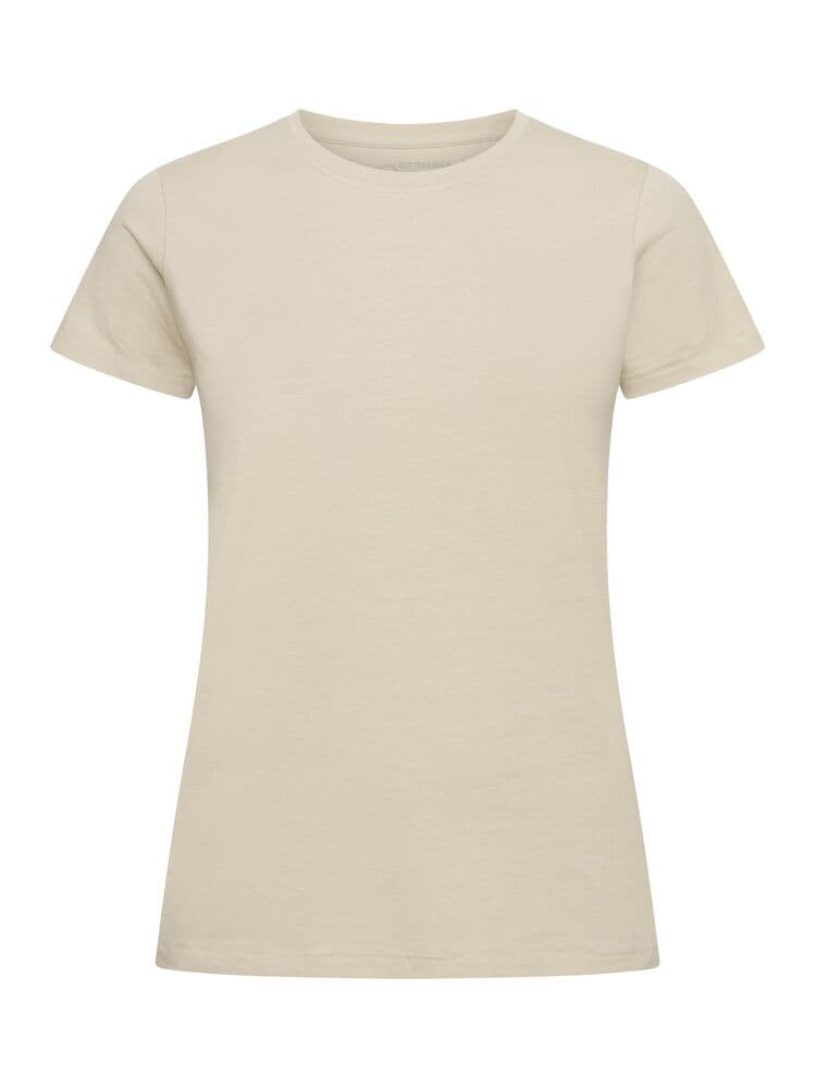 Pull col rond Cutter & Buck Manzanita femme coloris Beige / Sans impression