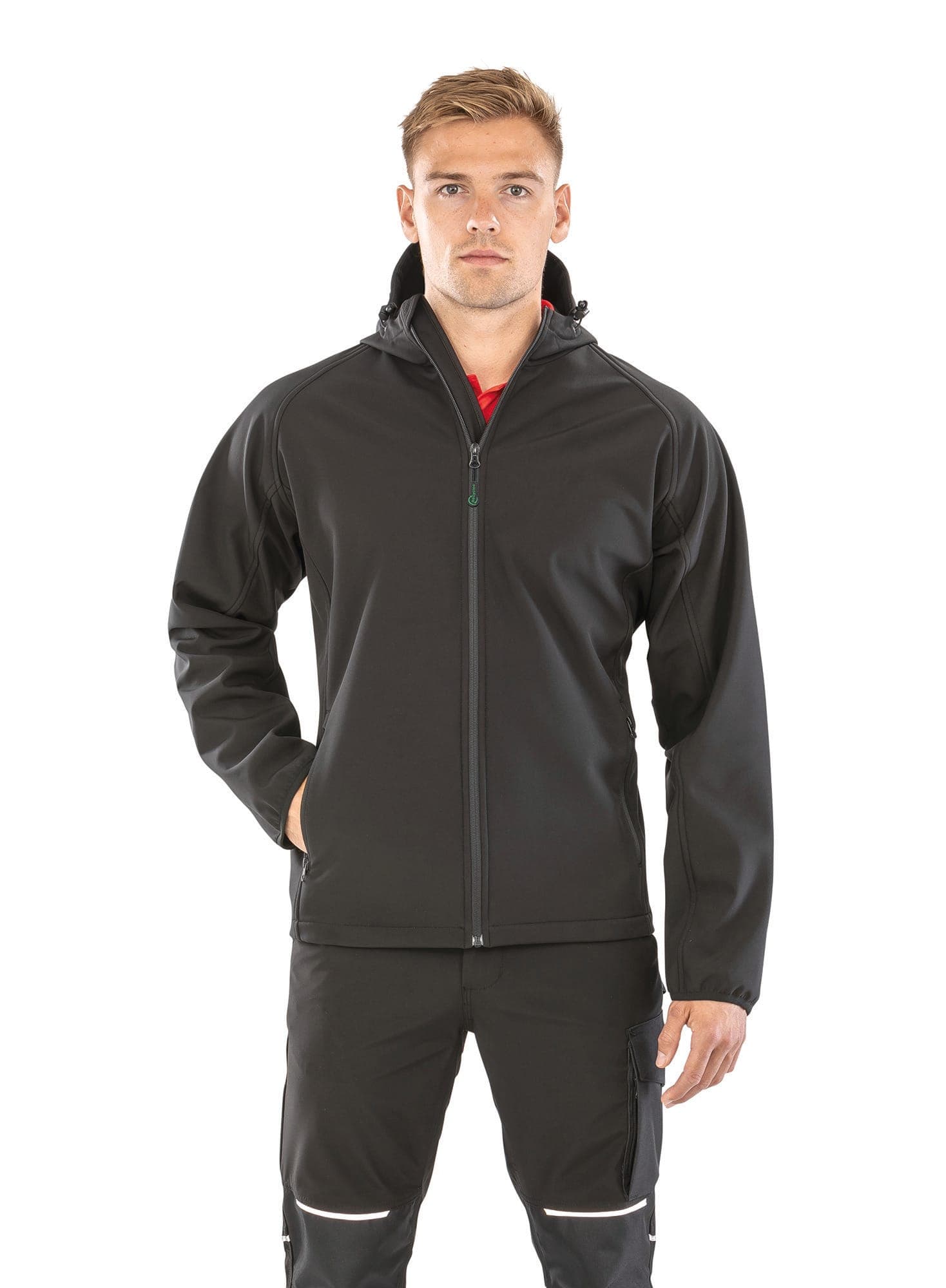 RECYCLED 3-LAYER PRINTABLE HOODED SOFTSHELL