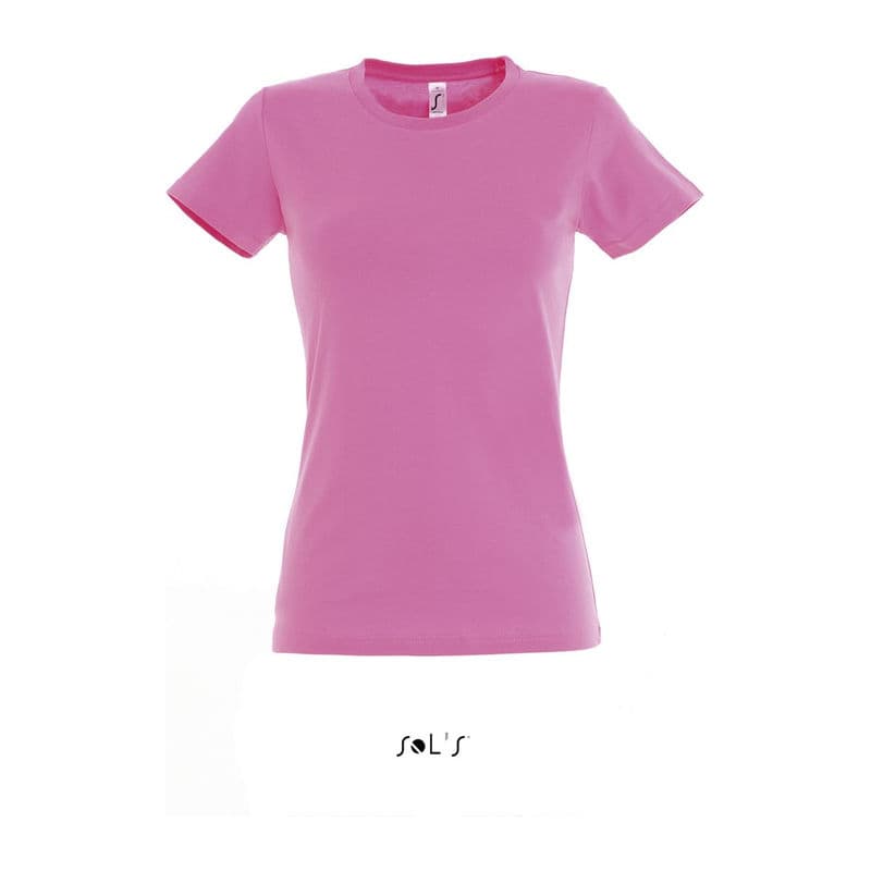 SOL'S IMPERIAL WOMAN ROUND COLLAR T-SHIRT coloris Rose orchidée