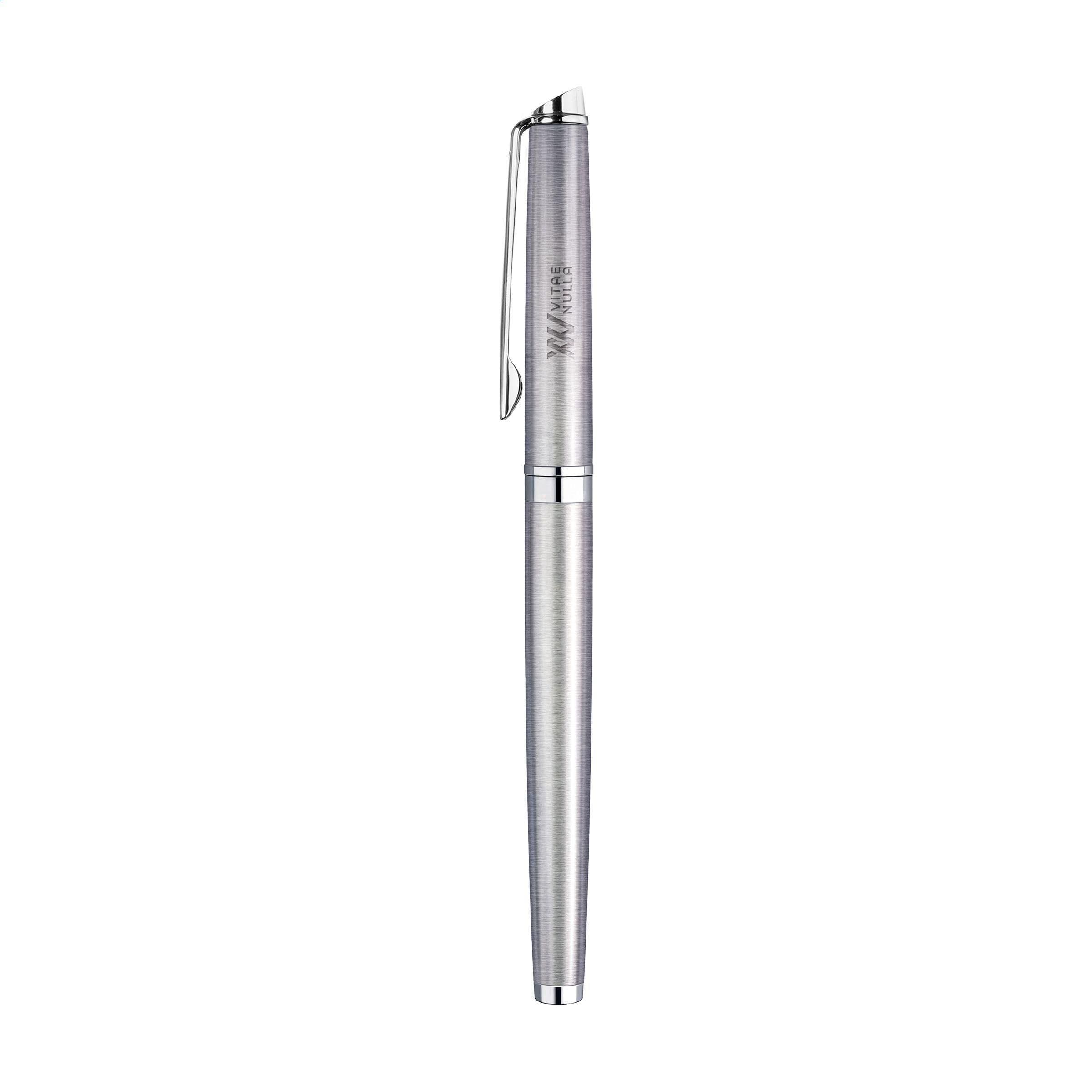 Waterman Hémisphère Stylo roller argent - encre noire en situation