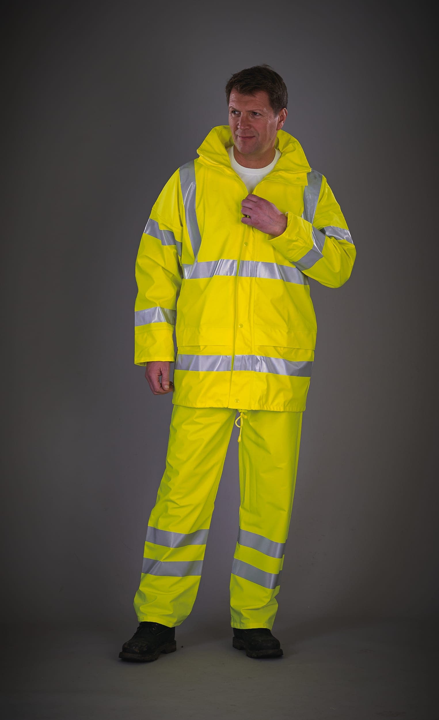 Pantalon de pluie respirant Hi-Vis Soft Flex en situation