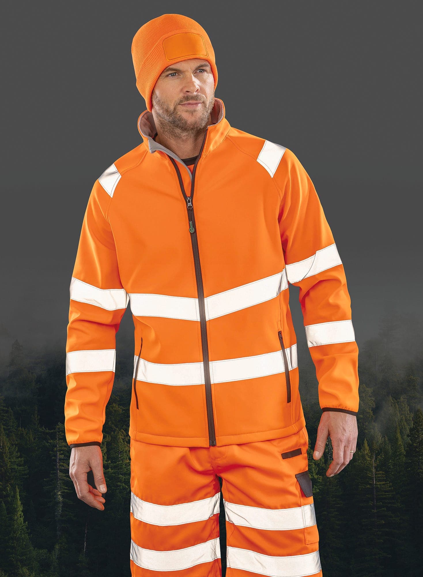 RECYCLED PRINTABLE SAFETY SOFTSHELL